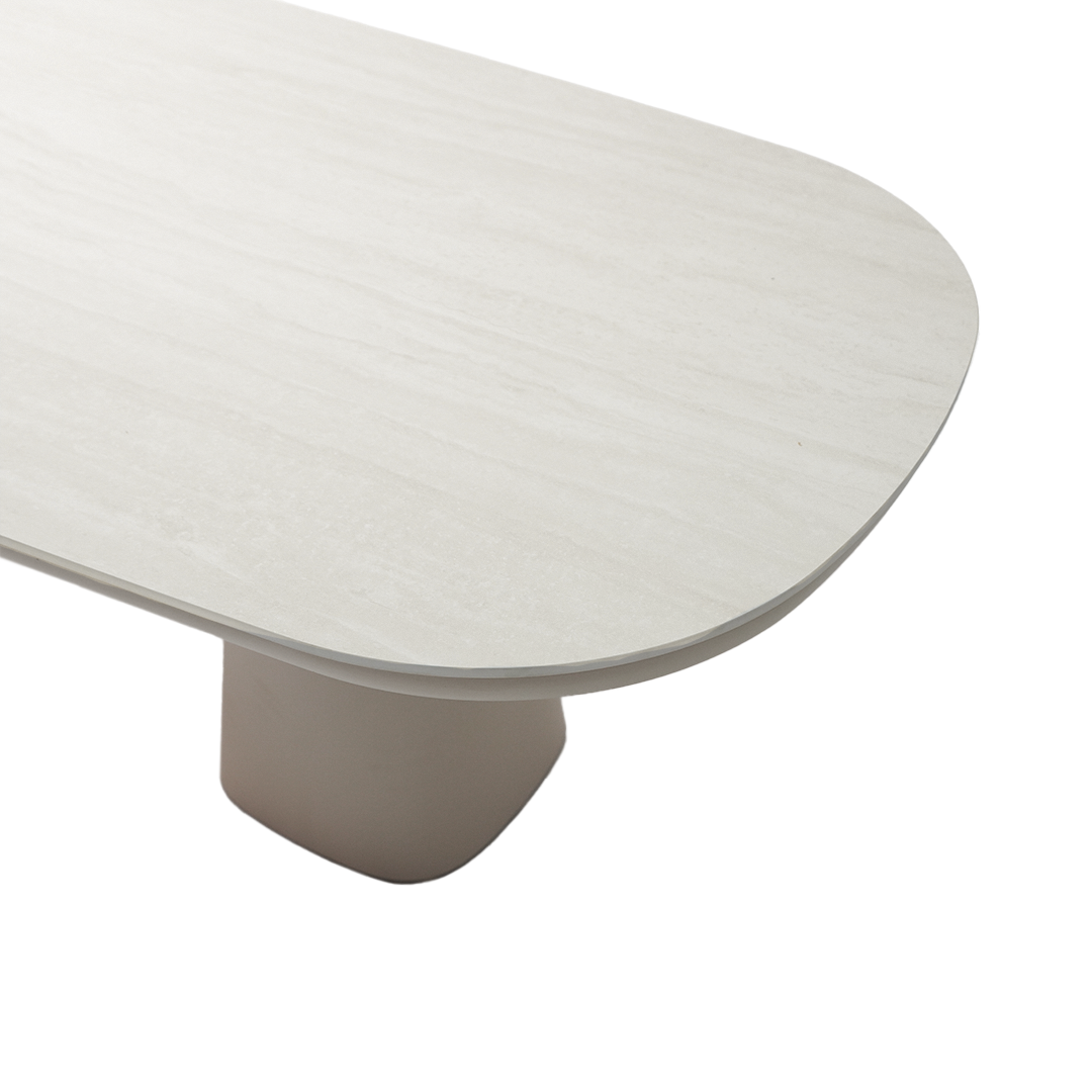 Pre-order 135 Days Delivery Block Outdoor Dining Table with Ceramic Top - AM9030N45CER + AL5540H37ALU/Block