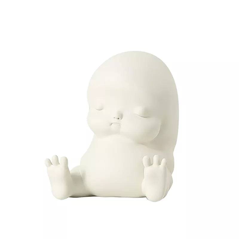 Seated Elf White- A Fc-Sz22009A -  Home Decor Figurines | يجلس العفريت الأبيض - أ - ebarza Furniture UAE | Shop Modern Furniture in Abu Dhabi & Dubai - مفروشات ايبازرا في الامارات | تسوق اثاث عصري وديكورات مميزة في دبي وابوظبي