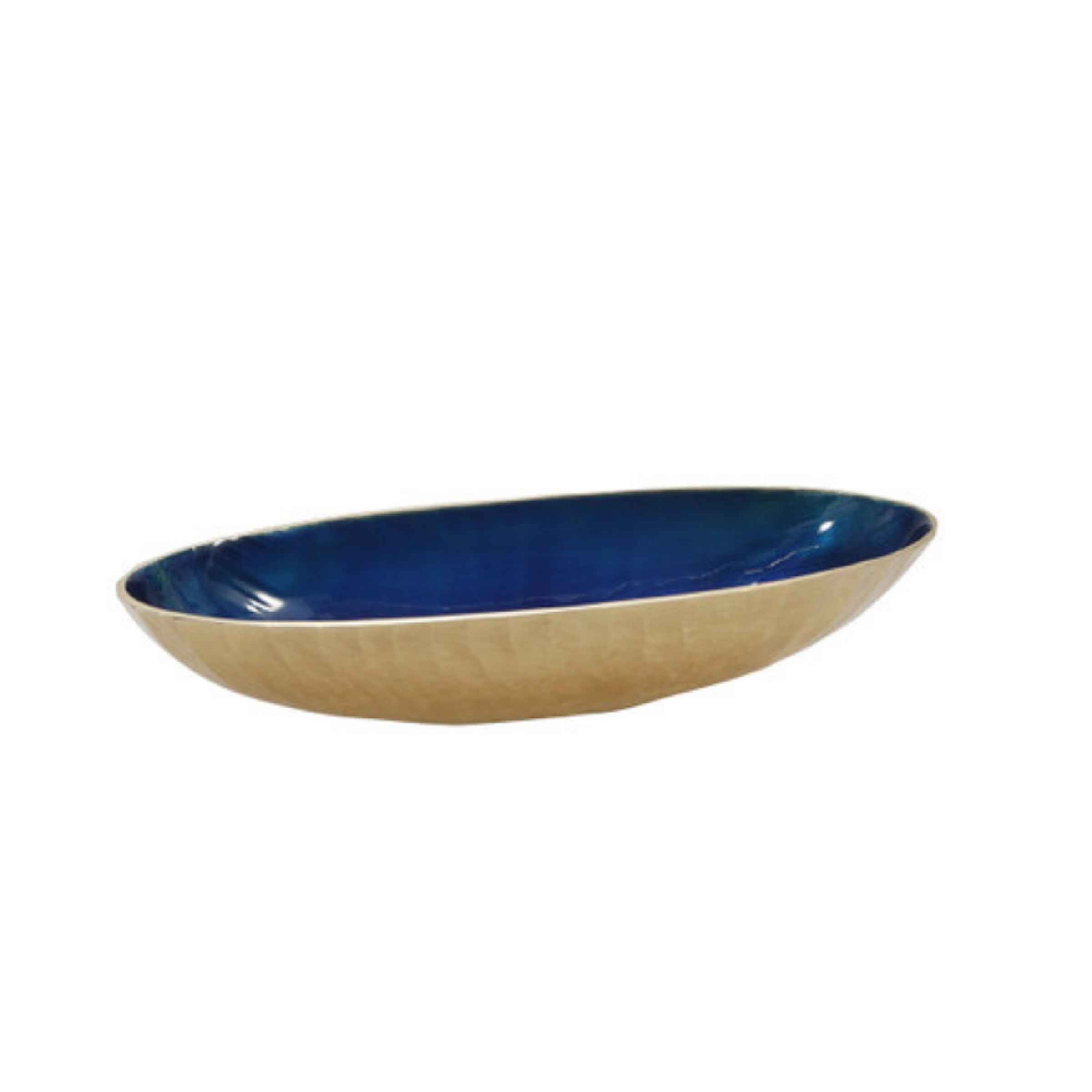 Set Of 2 Aluminum Oval Bowl - Blue 15235-02 -  Bowls | طقم مكون من 2 وعاء ألومنيوم بيضاوي - أزرق - ebarza Furniture UAE | Shop Modern Furniture in Abu Dhabi & Dubai - مفروشات ايبازرا في الامارات | تسوق اثاث عصري وديكورات مميزة في دبي وابوظبي