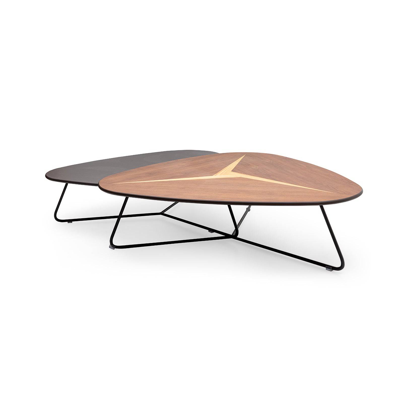 Set Of 2 Bumrang Center Table Bumr-Veneer -  Side Tables | مجموعة من 2 طاولة مركز بومرانج - ebarza Furniture UAE | Shop Modern Furniture in Abu Dhabi & Dubai - مفروشات ايبازرا في الامارات | تسوق اثاث عصري وديكورات مميزة في دبي وابوظبي