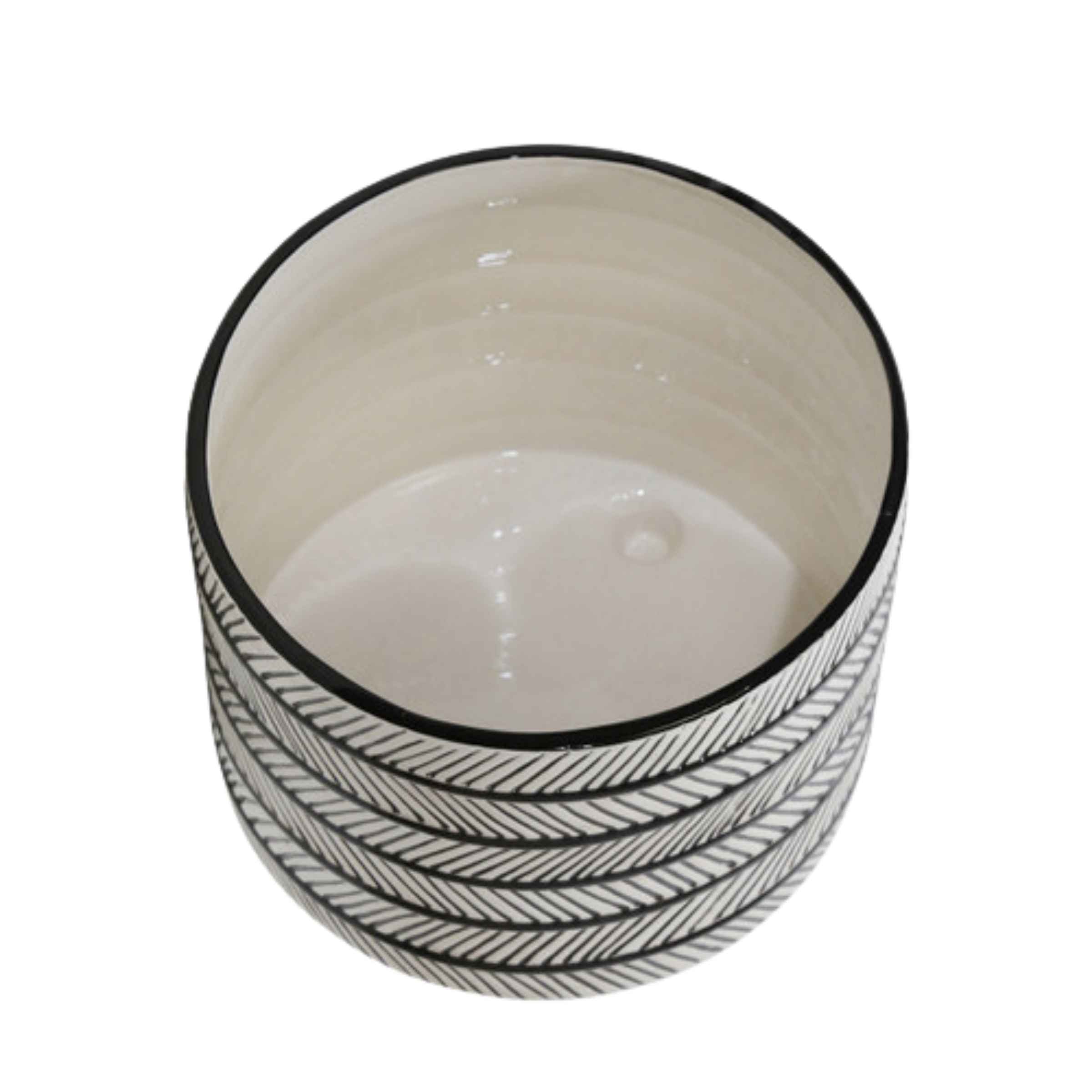 Set Of 2 Ceramic Diamond Footed Planter 25, 30 Cm 15064-06 -  Planter Boxes | أصيص الزهور الخزفي ذي القدمين 25 سم ، 30 سم - ebarza Furniture UAE | Shop Modern Furniture in Abu Dhabi & Dubai - مفروشات ايبازرا في الامارات | تسوق اثاث عصري وديكورات مميزة في دبي وابوظبي