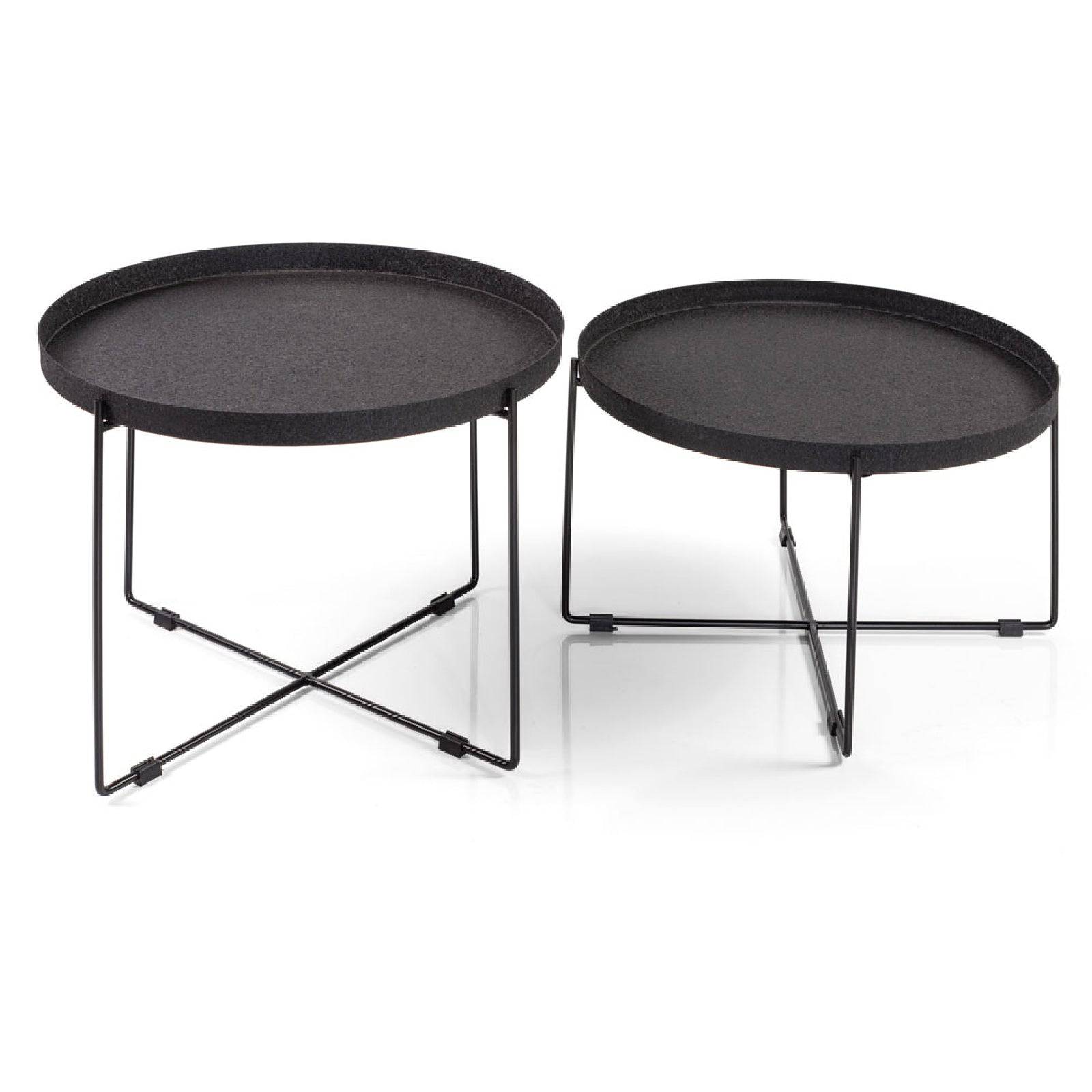 Set Of 2 Mercury Black Coffee Table Mbct-Hw15 -  Side Tables | طقم من 2 طاولة قهوة ميركوري بلاك - ebarza Furniture UAE | Shop Modern Furniture in Abu Dhabi & Dubai - مفروشات ايبازرا في الامارات | تسوق اثاث عصري وديكورات مميزة في دبي وابوظبي