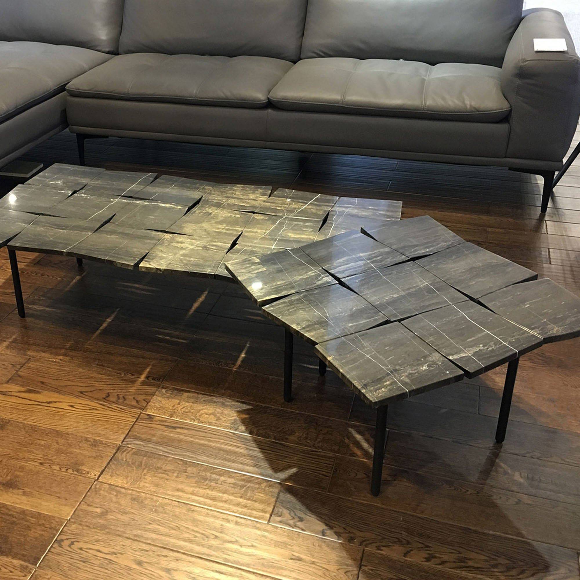 Set Of 2 Puzzle Natural Marble Tables 358Ct+358St -  Coffee Tables - ebarza Furniture UAE | Shop Modern Furniture in Abu Dhabi & Dubai - مفروشات ايبازرا في الامارات | تسوق اثاث عصري وديكورات مميزة في دبي وابوظبي