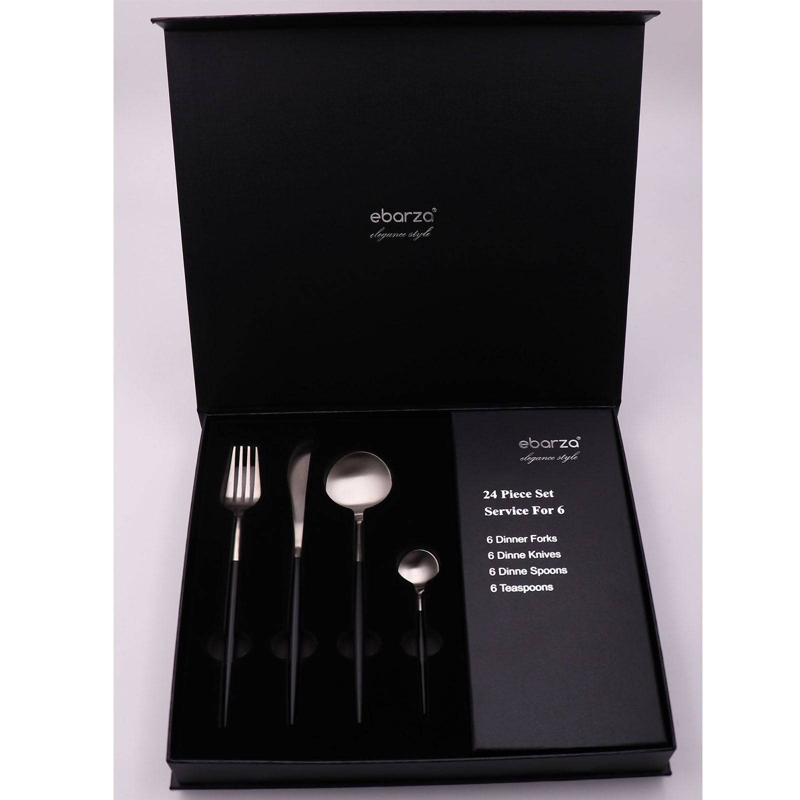 Set Of 24 Pieces Vienna Cutlery Set 8048B -  Cutlery Sets | طقم أدوات مائدة فيينا 24 قطعة - ebarza Furniture UAE | Shop Modern Furniture in Abu Dhabi & Dubai - مفروشات ايبازرا في الامارات | تسوق اثاث عصري وديكورات مميزة في دبي وابوظبي