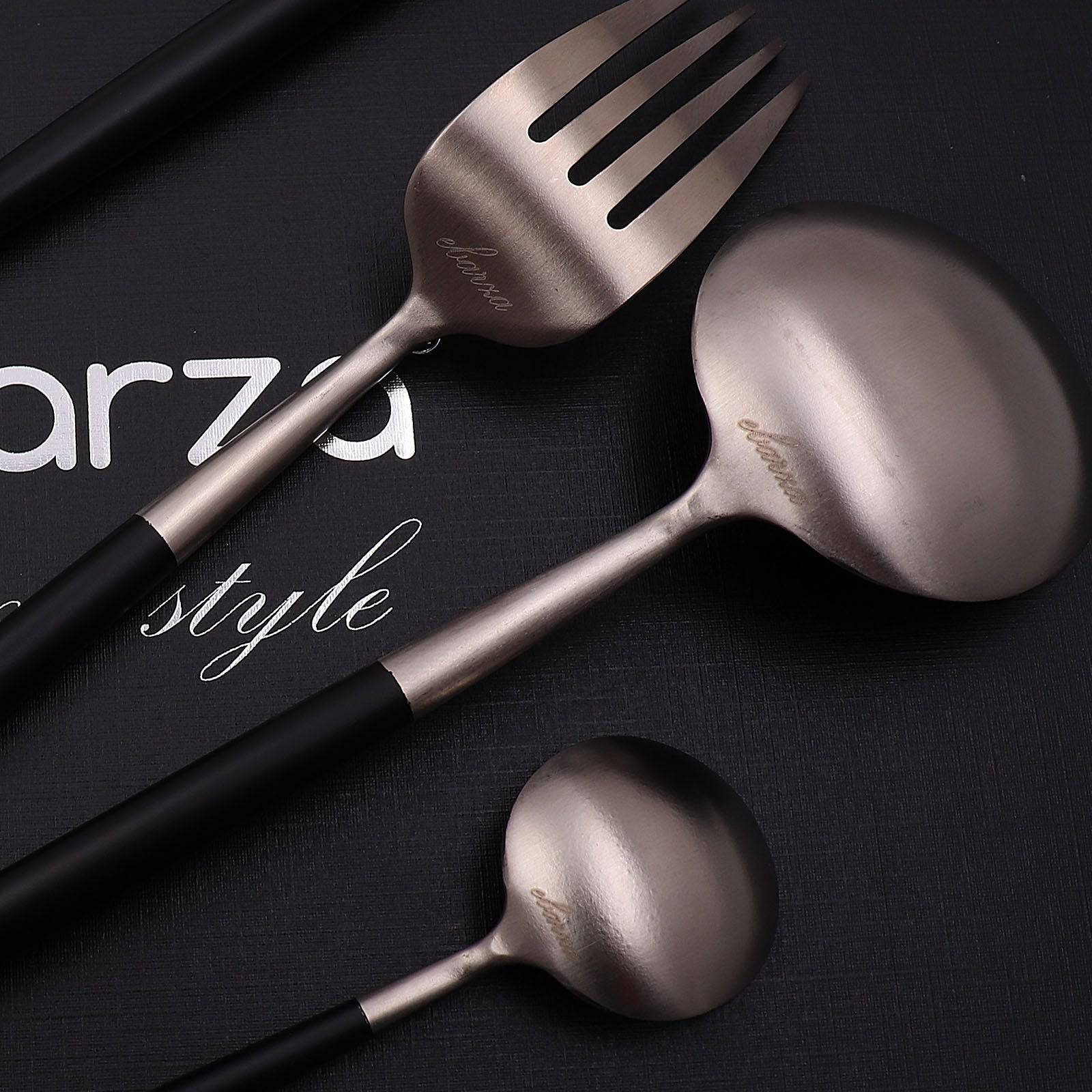 Set Of 24 Pieces Vienna Cutlery Set 8048B -  Cutlery Sets - ebarza Furniture UAE | Shop Modern Furniture in Abu Dhabi & Dubai - مفروشات ايبازرا في الامارات | تسوق اثاث عصري وديكورات مميزة في دبي وابوظبي