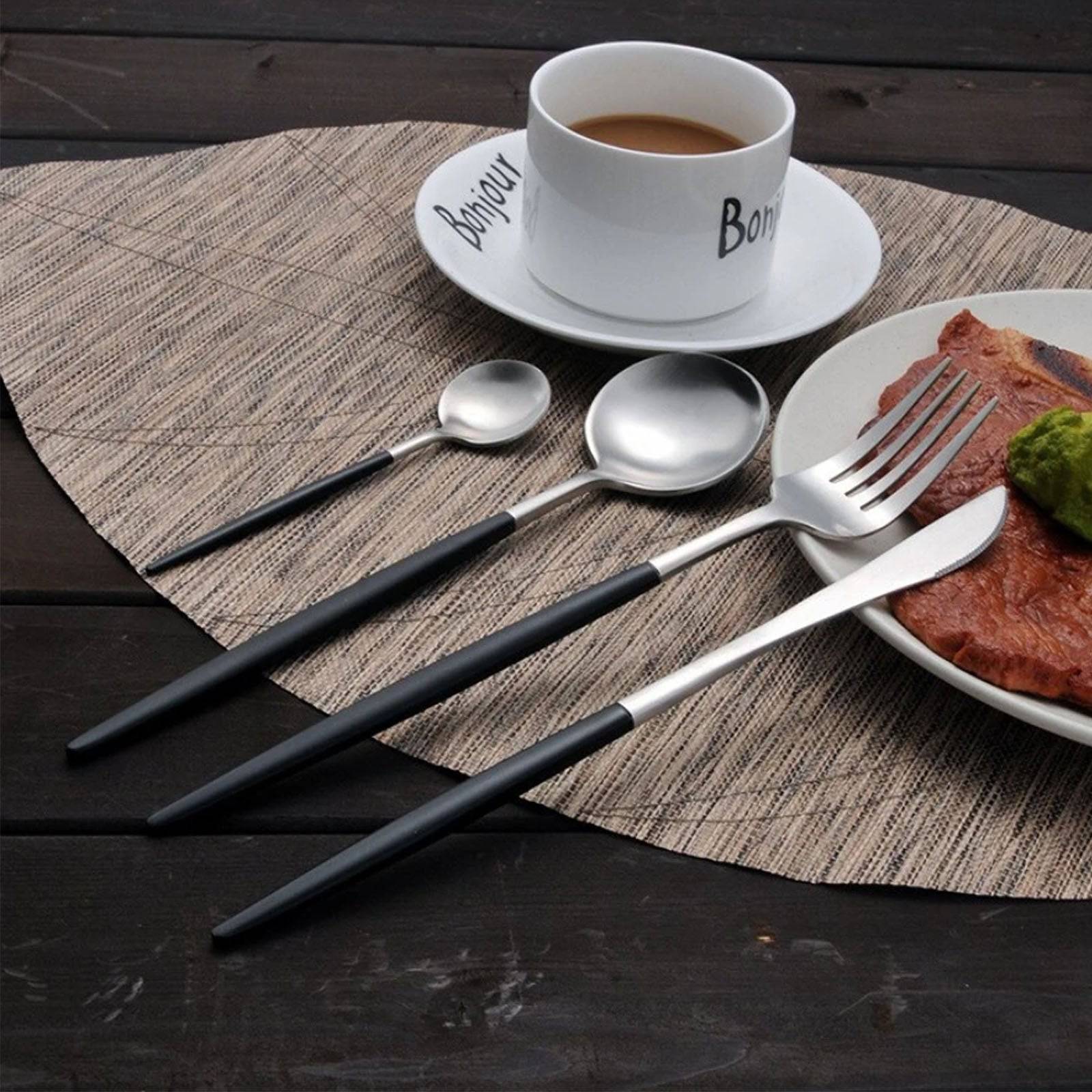 Set Of 24 Pieces Vienna Cutlery Set 8048B -  Cutlery Sets | طقم أدوات مائدة فيينا 24 قطعة - ebarza Furniture UAE | Shop Modern Furniture in Abu Dhabi & Dubai - مفروشات ايبازرا في الامارات | تسوق اثاث عصري وديكورات مميزة في دبي وابوظبي