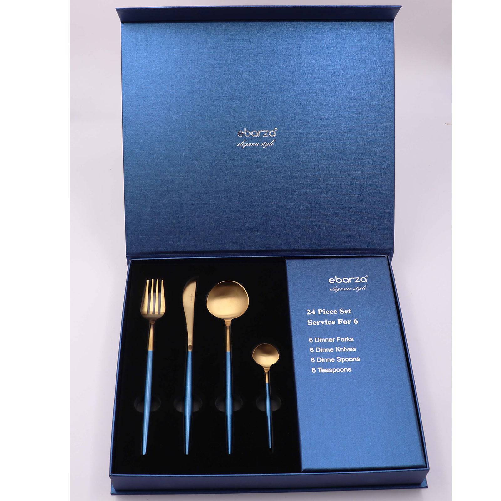 Set Of 24 Pieces Vienna Cutlery Set 8048Bg -  Cutlery Sets | طقم أدوات مائدة فيينا 24 قطعة - ebarza Furniture UAE | Shop Modern Furniture in Abu Dhabi & Dubai - مفروشات ايبازرا في الامارات | تسوق اثاث عصري وديكورات مميزة في دبي وابوظبي