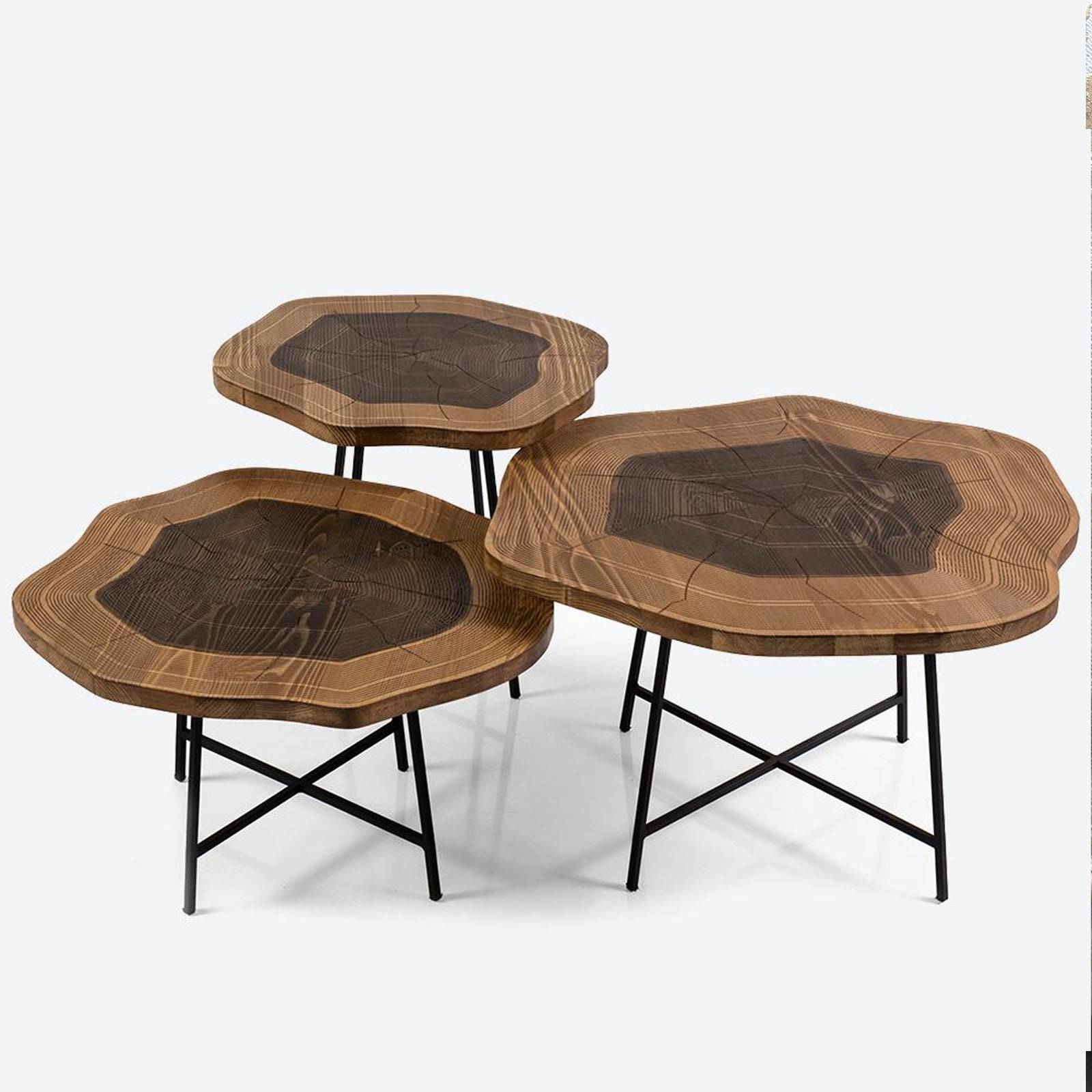 Set Of 3 Hayal21 Tables Hayal21 -  Side Tables | مجموعة من 3 طاولات هايال - ebarza Furniture UAE | Shop Modern Furniture in Abu Dhabi & Dubai - مفروشات ايبازرا في الامارات | تسوق اثاث عصري وديكورات مميزة في دبي وابوظبي