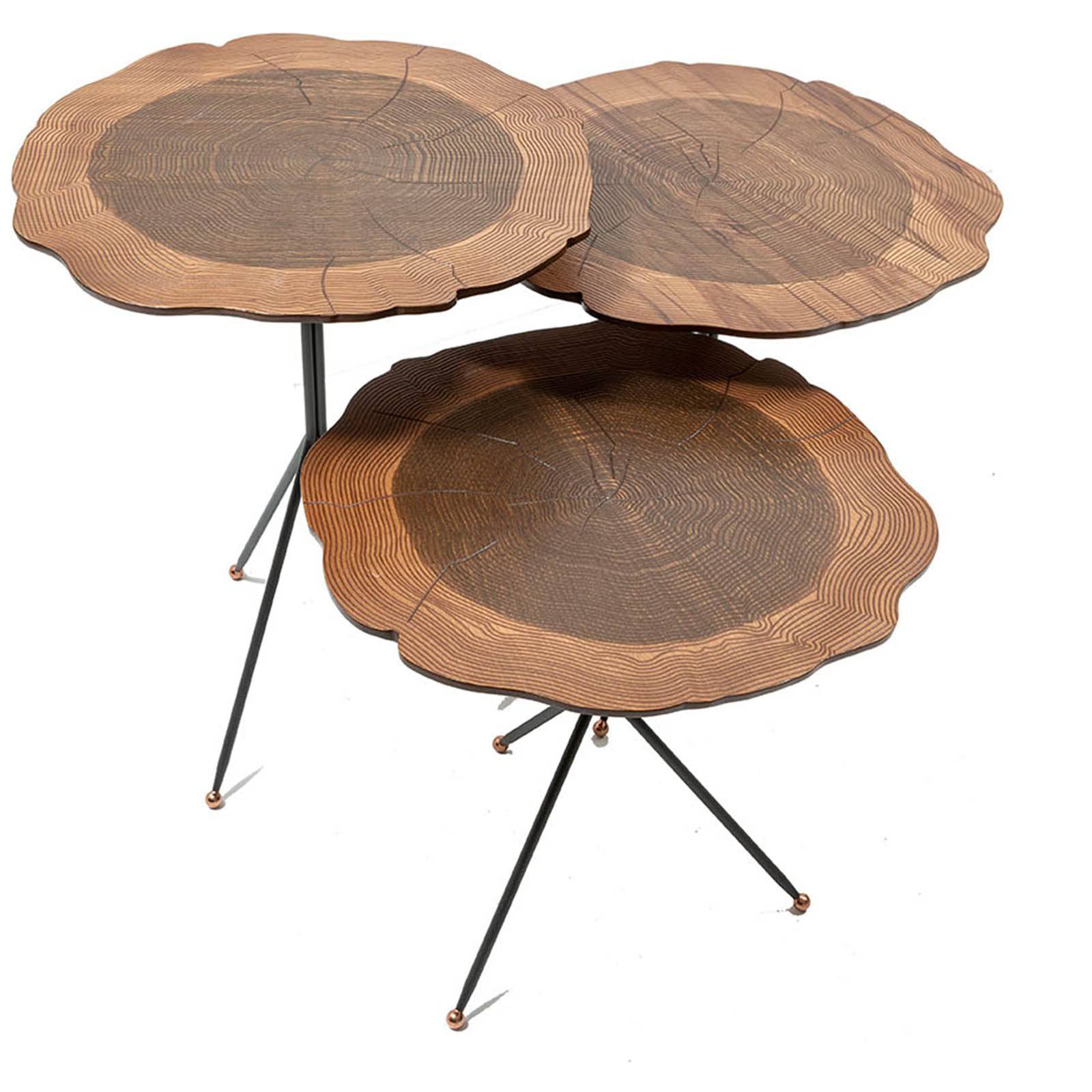 Set Of 3 Moss Service Table -  Side Tables - ebarza Furniture UAE | Shop Modern Furniture in Abu Dhabi & Dubai - مفروشات ايبازرا في الامارات | تسوق اثاث عصري وديكورات مميزة في دبي وابوظبي