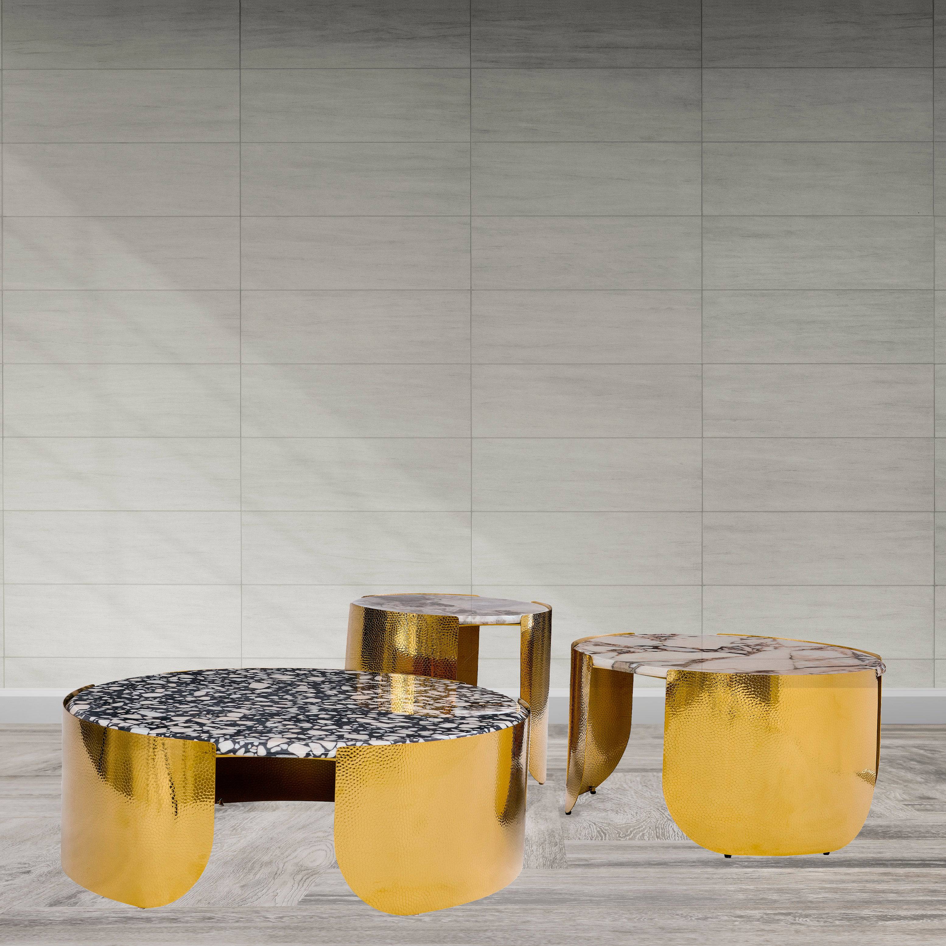 Set Of 3 Natural Marble Center Table Tg-625 -  Coffee Tables | طقم من 3 طاولة وسط من الرخام الطبيعي - ebarza Furniture UAE | Shop Modern Furniture in Abu Dhabi & Dubai - مفروشات ايبازرا في الامارات | تسوق اثاث عصري وديكورات مميزة في دبي وابوظبي