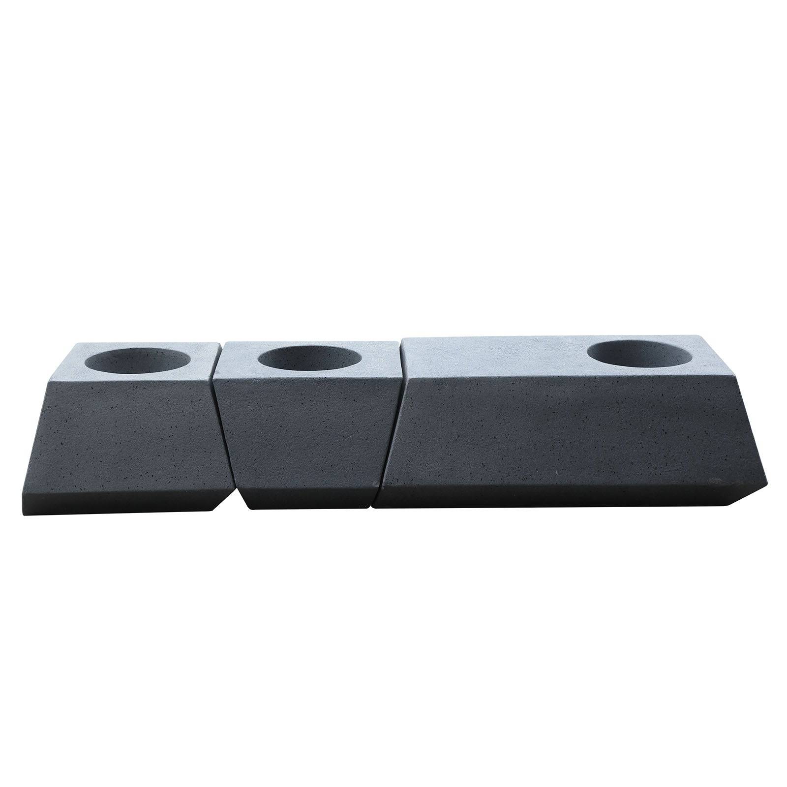 Pre order 120 Days Delivery Set Of 3 Outdoor/Indoor Fiberglass Concrete Planter Box And Bench Xk-5040A+B+C -  Planter Boxes - ebarza Furniture UAE | Shop Modern Furniture in Abu Dhabi & Dubai - مفروشات ايبازرا في الامارات | تسوق اثاث عصري وديكورات مميزة في دبي وابوظبي