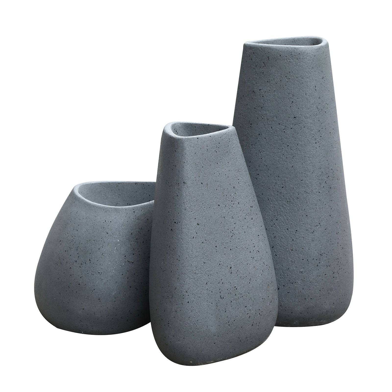 Pre-order 80 Days Delivery - Set Of 3 Outdoor/Indoor Fiberglass Concrete Planter Box Xk-8177A+B+C -  Planter Boxes | اطلب مسبقًا التسليم خلال 80 يومًا - مجموعة من 3 صندوق زراعه خرساني خارجي / داخلي من الألياف الزجاجية - ebarza Furniture UAE | Shop Modern Furniture in Abu Dhabi & Dubai - مفروشات ايبازرا في الامارات | تسوق اثاث عصري وديكورات مميزة في دبي وابوظبي