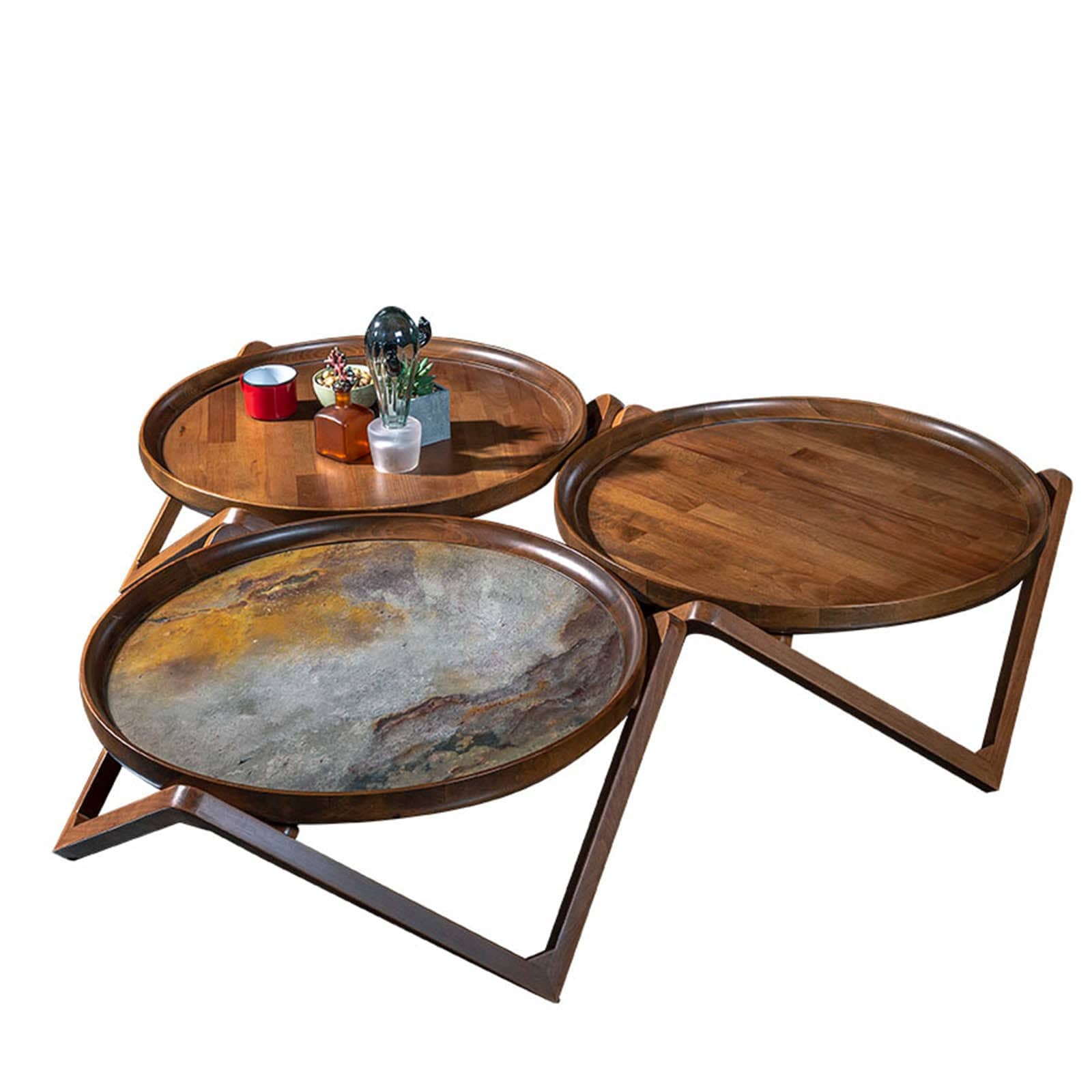 Set Of 3 Passion Center Tables. -  Coffee Tables - ebarza Furniture UAE | Shop Modern Furniture in Abu Dhabi & Dubai - مفروشات ايبازرا في الامارات | تسوق اثاث عصري وديكورات مميزة في دبي وابوظبي