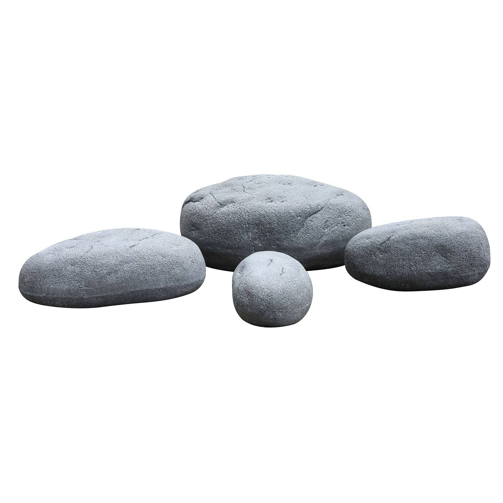 Set Of 4 Outdoor/Indoor Fiberglass Concrete Decorative Rocks/ Stool  Xk-5013A+B+C+D -  Planter Boxes - ebarza Furniture UAE | Shop Modern Furniture in Abu Dhabi & Dubai - مفروشات ايبازرا في الامارات | تسوق اثاث عصري وديكورات مميزة في دبي وابوظبي