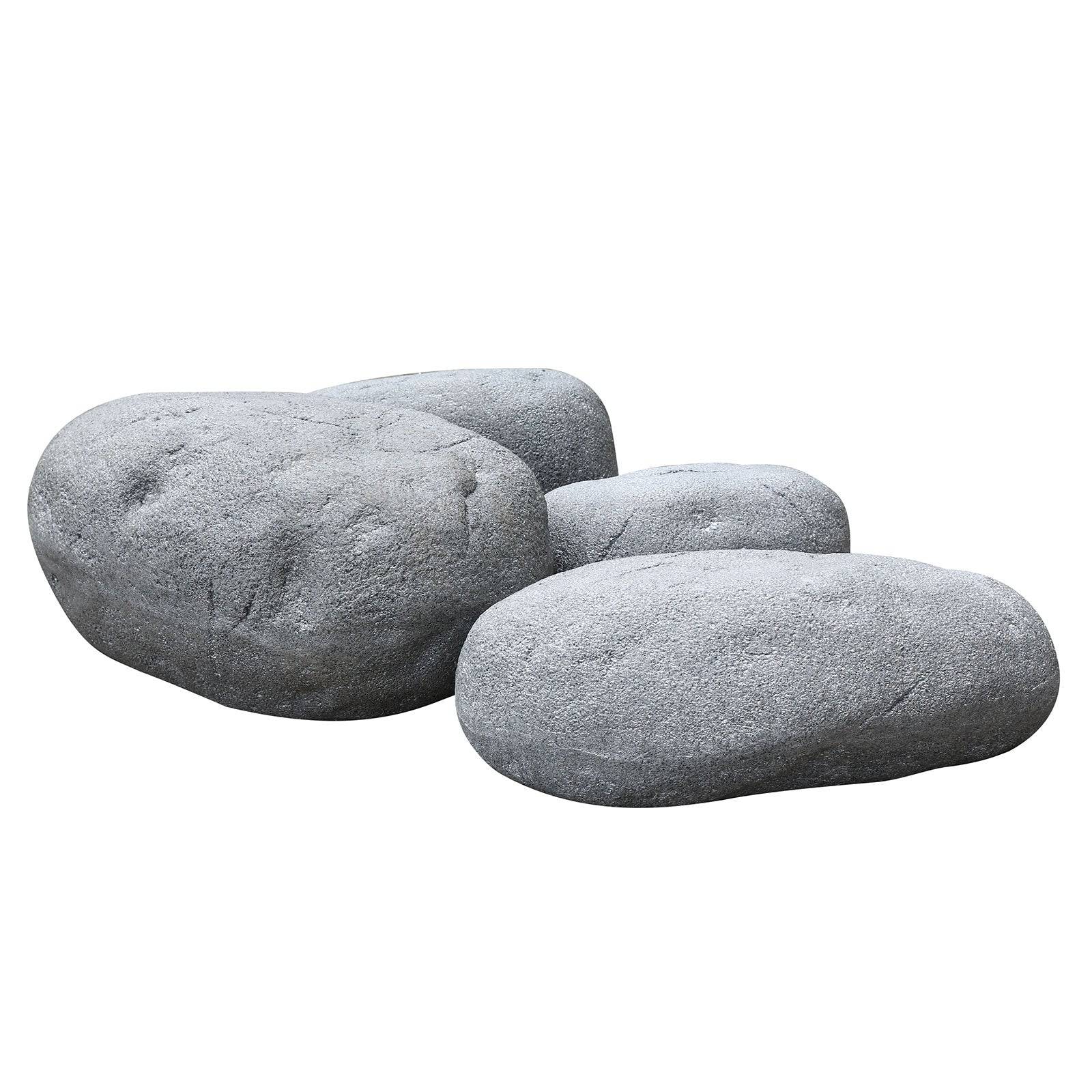 Set Of 4 Outdoor/Indoor Fiberglass Concrete Decorative Rocks/ Stool  Xk-5013A+B+C+D -  Planter Boxes - ebarza Furniture UAE | Shop Modern Furniture in Abu Dhabi & Dubai - مفروشات ايبازرا في الامارات | تسوق اثاث عصري وديكورات مميزة في دبي وابوظبي