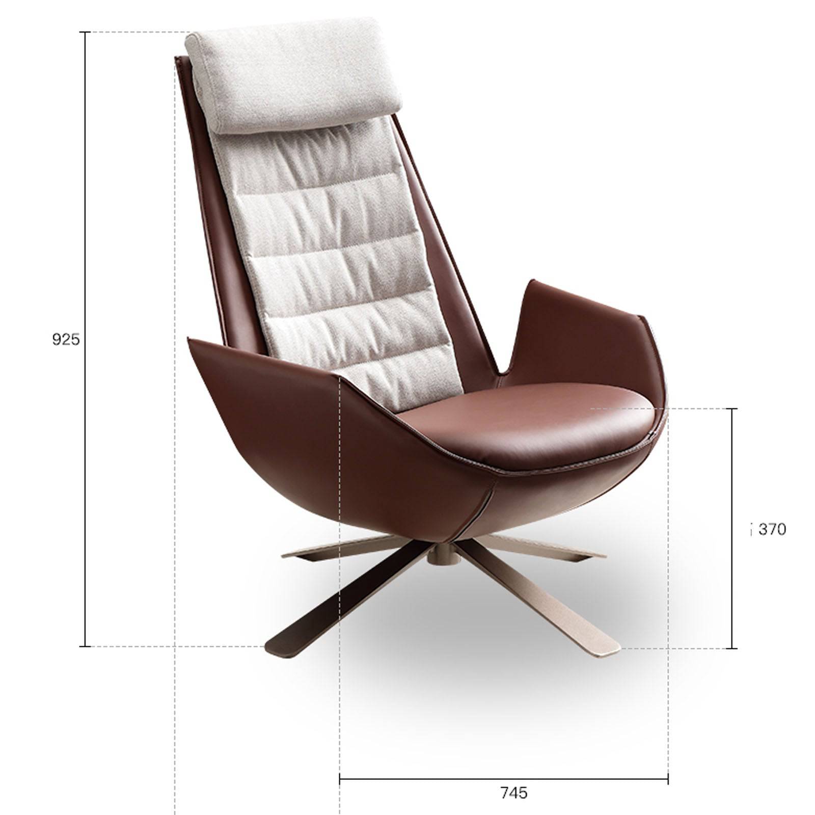 Severo Lounge Chair LC045 Brown -  Lounge Chairs - ebarza Furniture UAE | Shop Modern Furniture in Abu Dhabi & Dubai - مفروشات ايبازرا في الامارات | تسوق اثاث عصري وديكورات مميزة في دبي وابوظبي