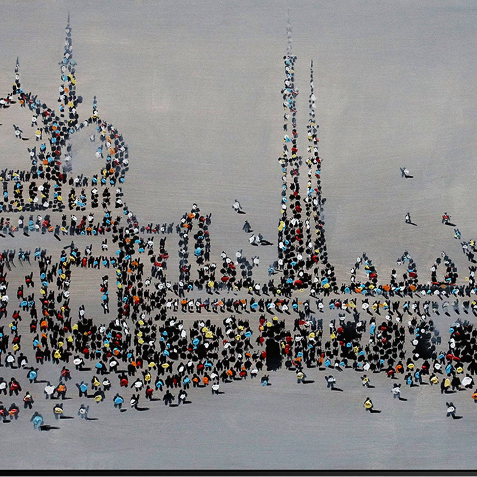 Sheikh Zayed Grand Mosque Abu Dhabi Hand Painted Art Painting 160X80 Cm Soap008 -  Paintings - ebarza Furniture UAE | Shop Modern Furniture in Abu Dhabi & Dubai - مفروشات ايبازرا في الامارات | تسوق اثاث عصري وديكورات مميزة في دبي وابوظبي