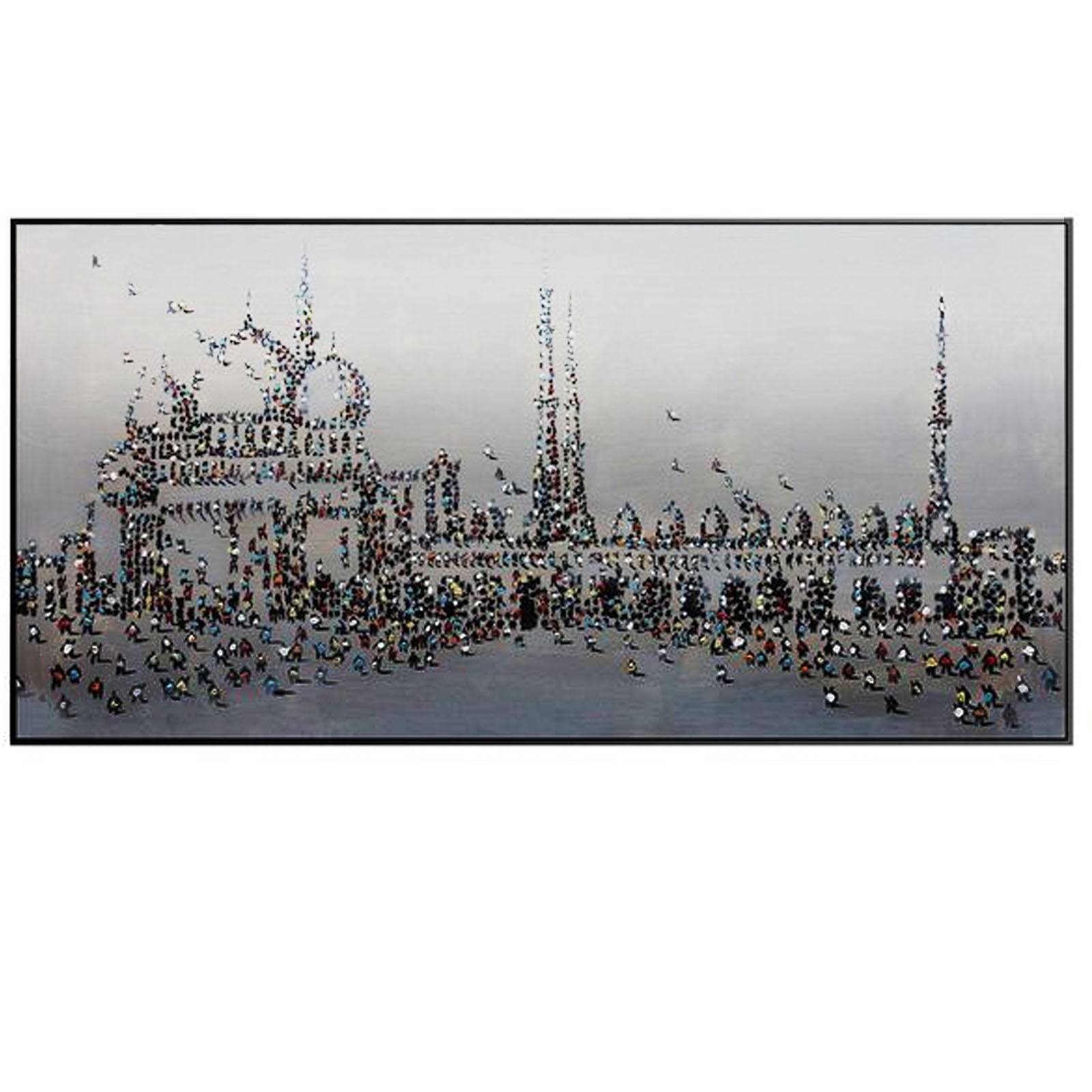 Sheikh Zayed Grand Mosque Abu Dhabi Hand Painted Art Painting 160X80 Cm Soap008 -  Paintings - ebarza Furniture UAE | Shop Modern Furniture in Abu Dhabi & Dubai - مفروشات ايبازرا في الامارات | تسوق اثاث عصري وديكورات مميزة في دبي وابوظبي