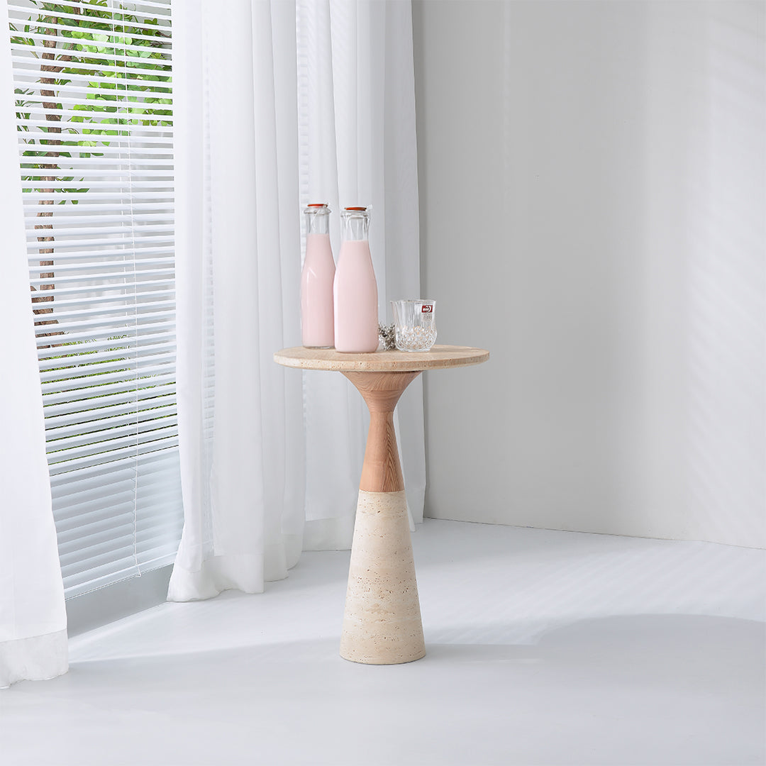 Pre-order 15 Days Delivery Side Table - JK-D224 -Beige -  Side Tables - ebarza Furniture UAE | Shop Modern Furniture in Abu Dhabi & Dubai - مفروشات ايبازرا في الامارات | تسوق اثاث عصري وديكورات مميزة في دبي وابوظبي