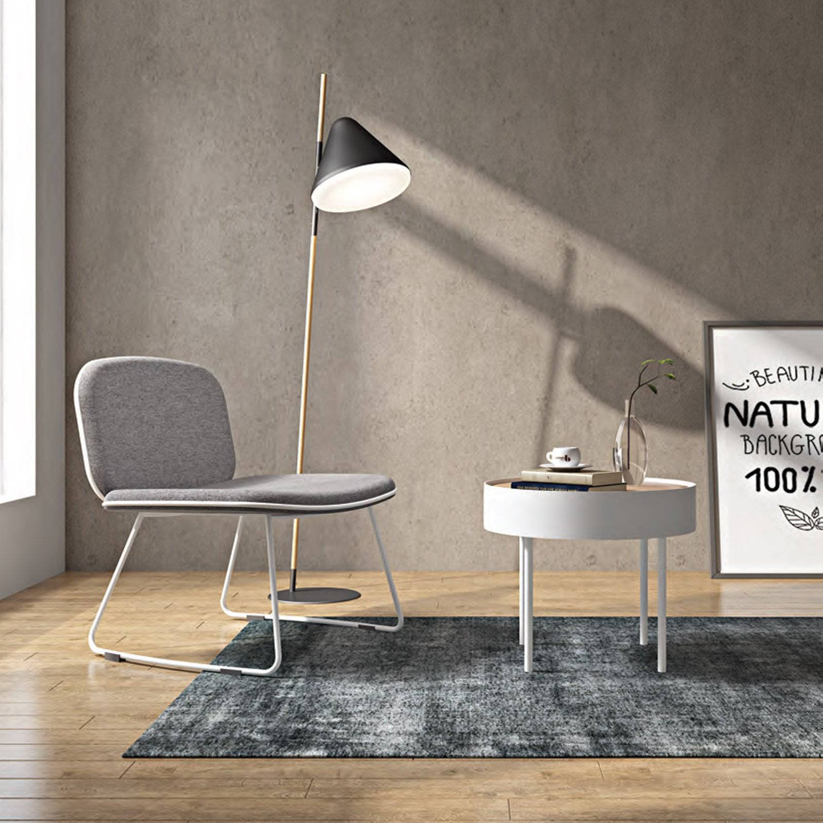 Side Table With Wood Top Gt-381-N -  Side Tables - ebarza Furniture UAE | Shop Modern Furniture in Abu Dhabi & Dubai - مفروشات ايبازرا في الامارات | تسوق اثاث عصري وديكورات مميزة في دبي وابوظبي