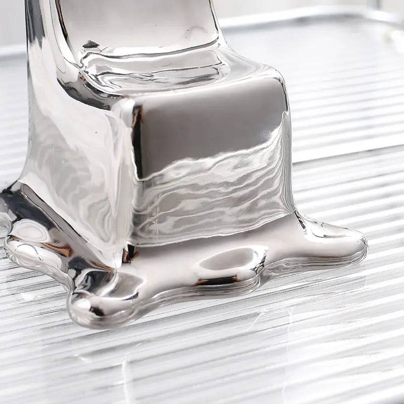 Silver Ceramic Chair Sculpture Fd-D22036 -  Home Decor Figurines | نحت كرسي سيراميك فضي - ebarza Furniture UAE | Shop Modern Furniture in Abu Dhabi & Dubai - مفروشات ايبازرا في الامارات | تسوق اثاث عصري وديكورات مميزة في دبي وابوظبي