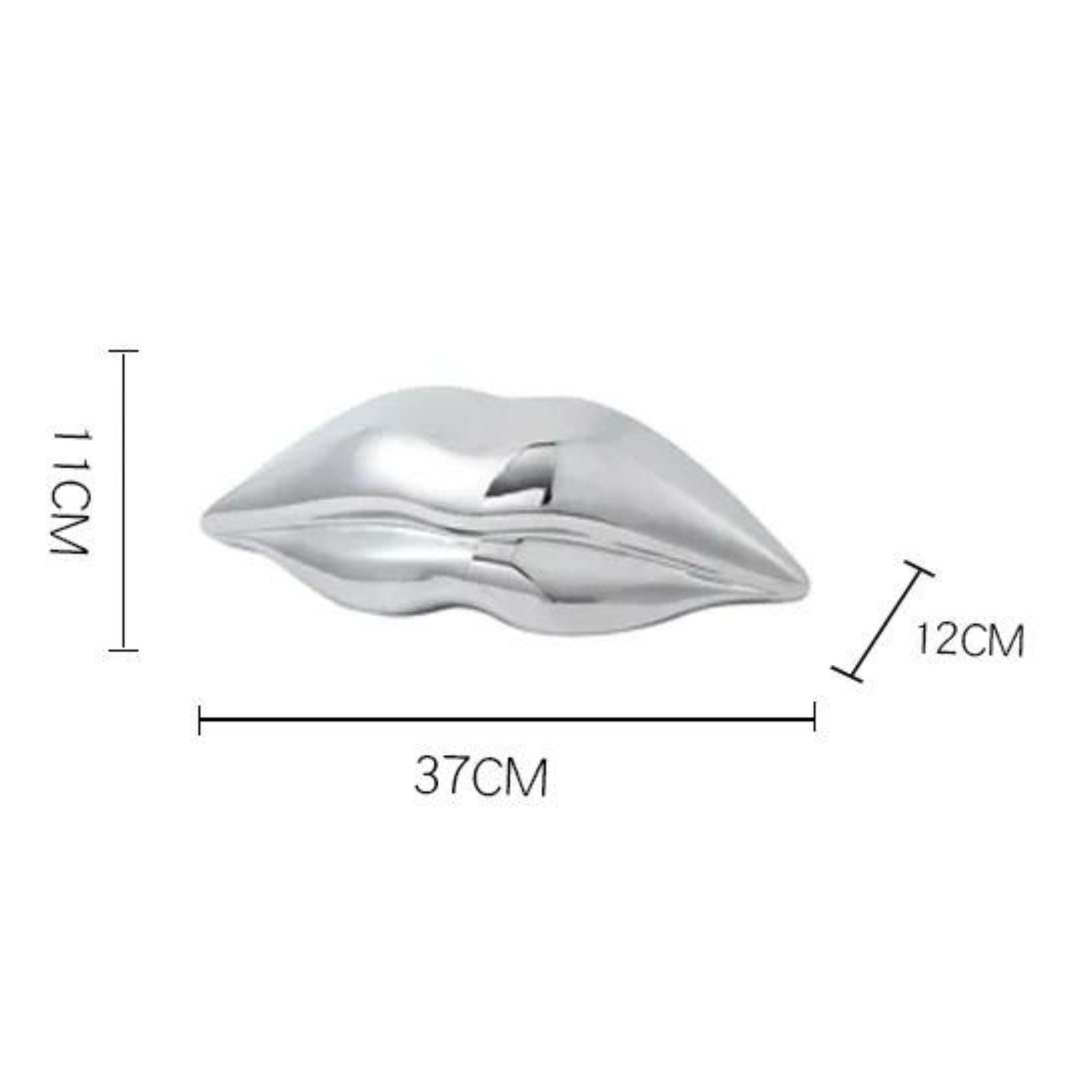 Silver Ceramic Mouth Décor Fa-D22039 -  Home Decor Figurines | ديكور الفم من السيراميك الفضي - ebarza Furniture UAE | Shop Modern Furniture in Abu Dhabi & Dubai - مفروشات ايبازرا في الامارات | تسوق اثاث عصري وديكورات مميزة في دبي وابوظبي