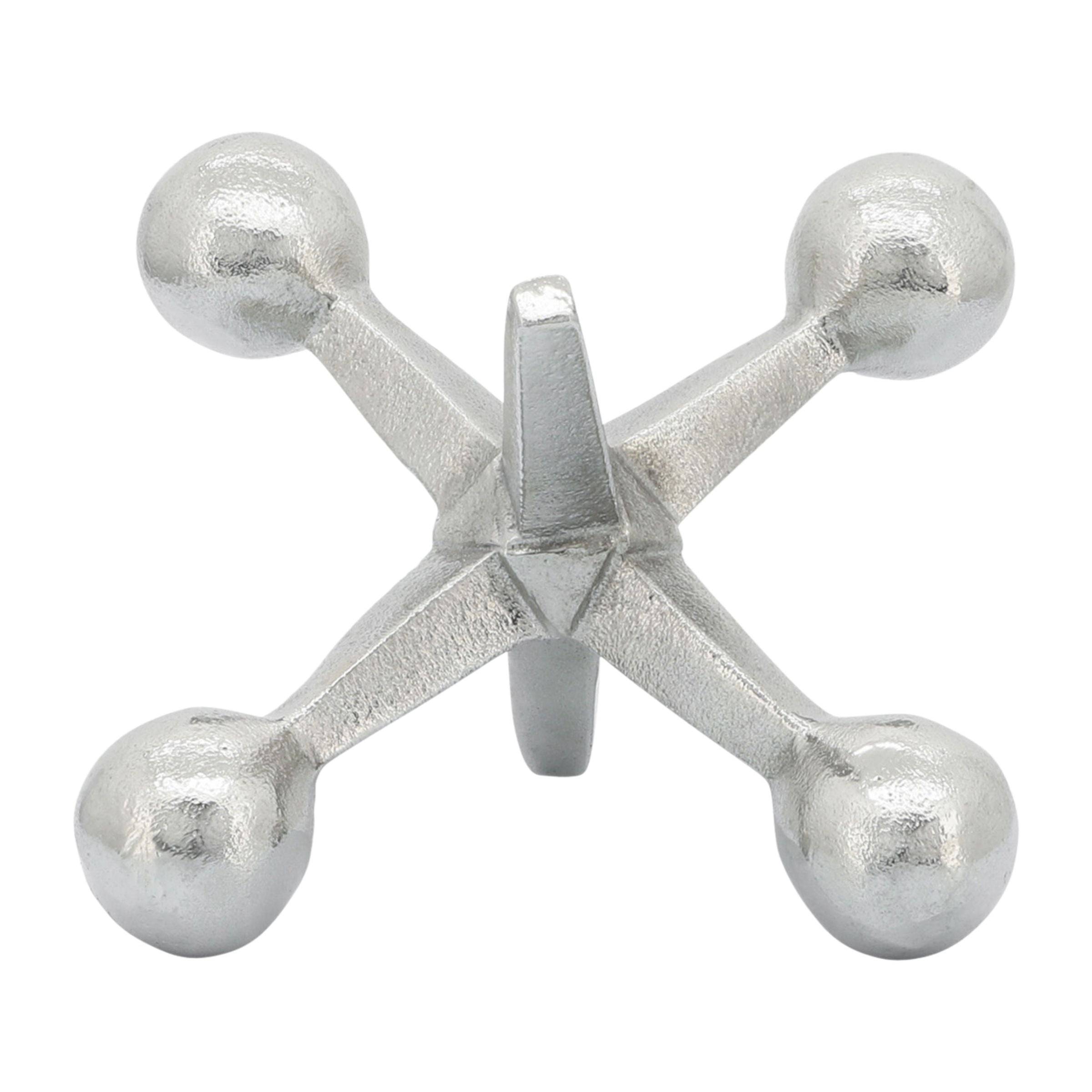 Silver Metal Jacks Decor 12860-06 -  Home Decor Figurines | ديكور الرافعات المعدنية الفضية - ebarza Furniture UAE | Shop Modern Furniture in Abu Dhabi & Dubai - مفروشات ايبازرا في الامارات | تسوق اثاث عصري وديكورات مميزة في دبي وابوظبي