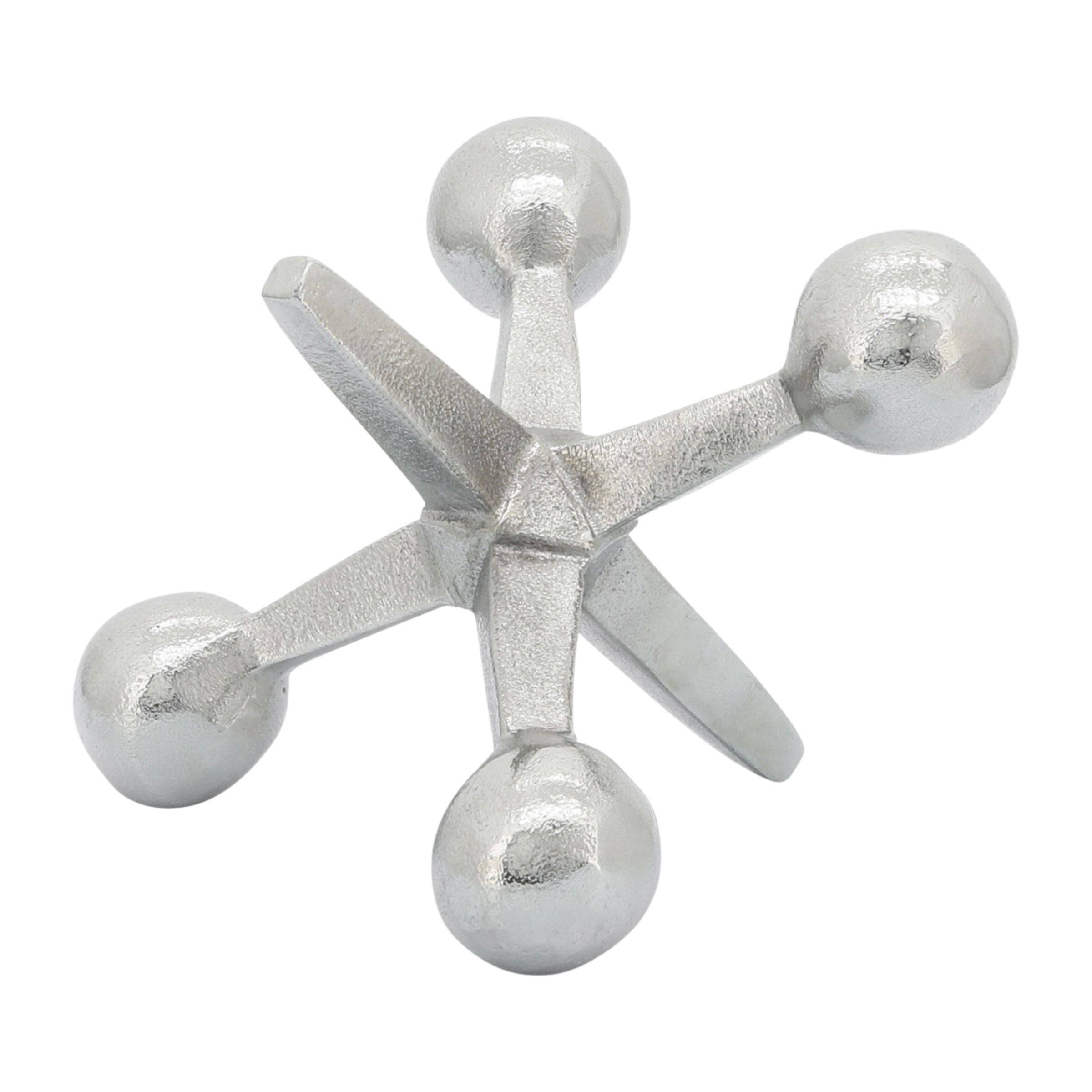 Silver Metal Jacks Decor 12860-06 -  Home Decor Figurines | ديكور الرافعات المعدنية الفضية - ebarza Furniture UAE | Shop Modern Furniture in Abu Dhabi & Dubai - مفروشات ايبازرا في الامارات | تسوق اثاث عصري وديكورات مميزة في دبي وابوظبي