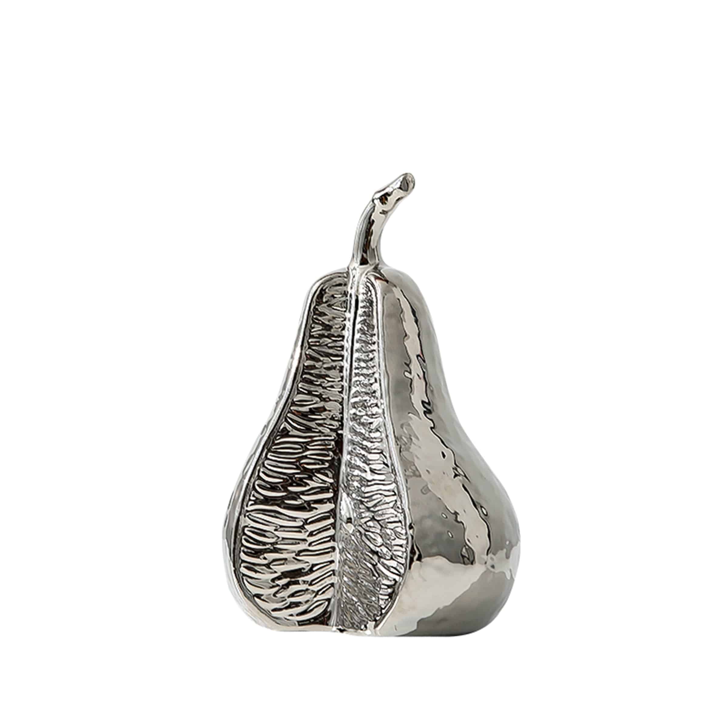 Silver Pear Ornament -A Fa-D21088A -  Home Decor Figurines | ديكور الكمثرى باللون الفضي - ebarza Furniture UAE | Shop Modern Furniture in Abu Dhabi & Dubai - مفروشات ايبازرا في الامارات | تسوق اثاث عصري وديكورات مميزة في دبي وابوظبي