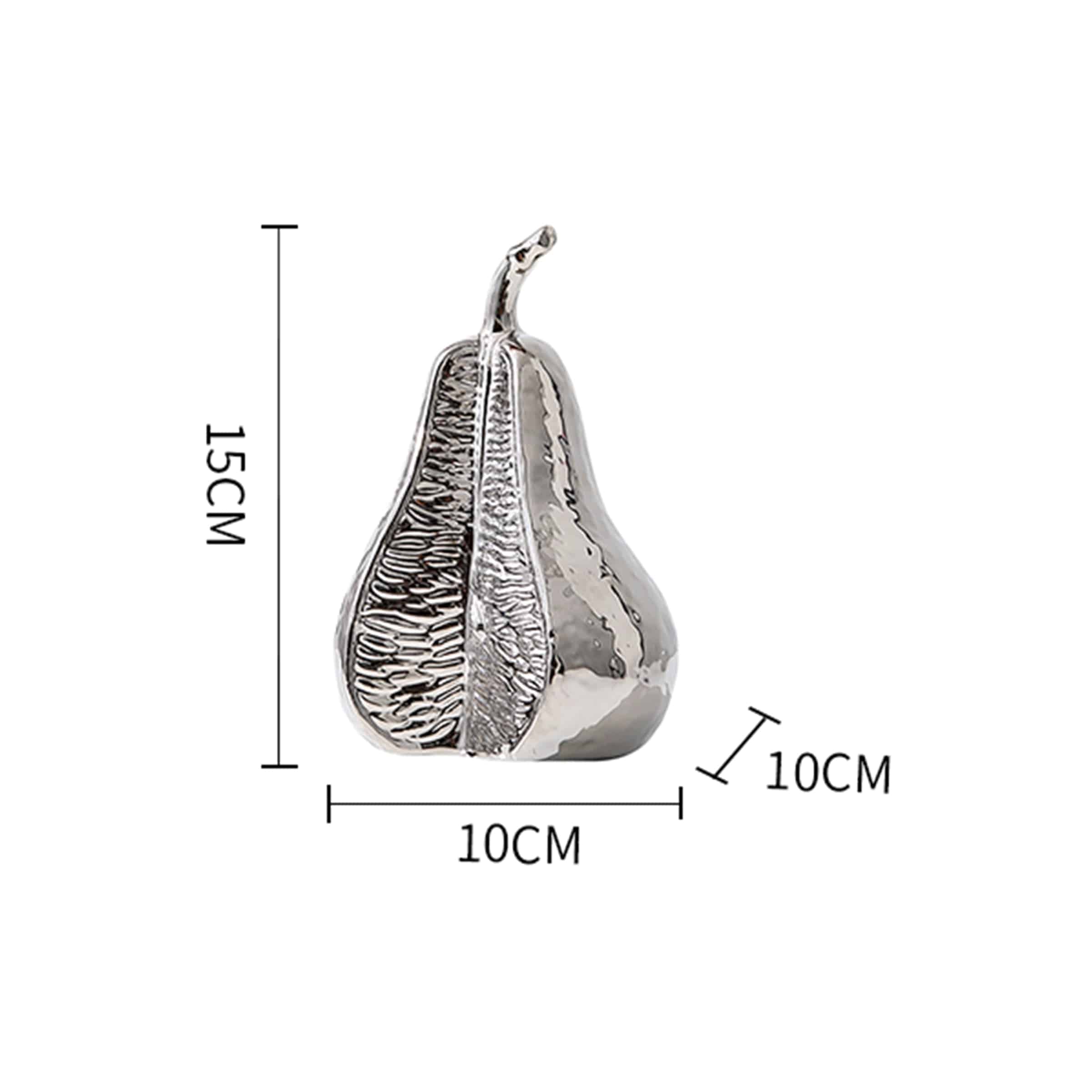 Silver Pear Ornament -A Fa-D21088A -  Home Decor Figurines | ديكور الكمثرى باللون الفضي - ebarza Furniture UAE | Shop Modern Furniture in Abu Dhabi & Dubai - مفروشات ايبازرا في الامارات | تسوق اثاث عصري وديكورات مميزة في دبي وابوظبي