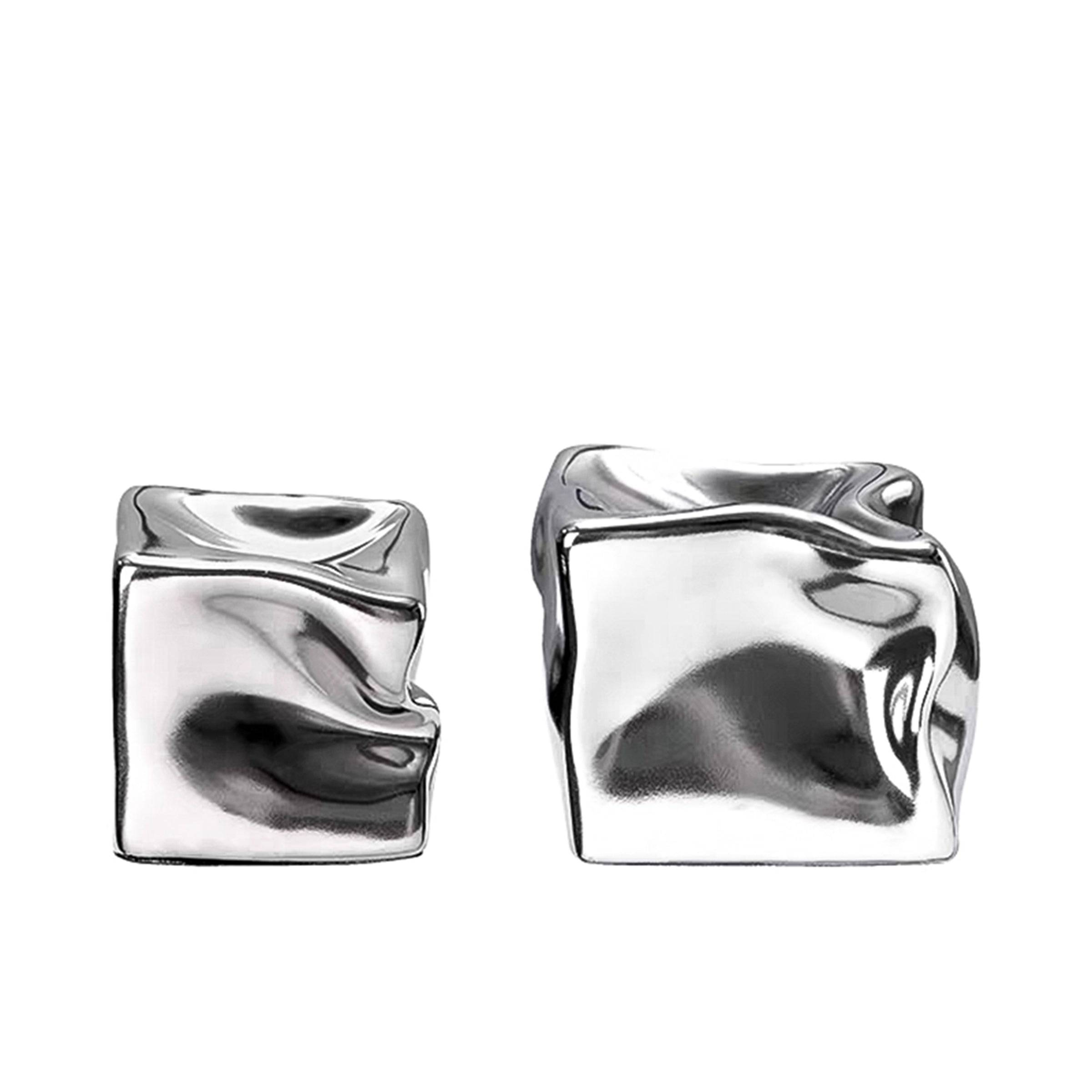 Silver Special Shaped Square -A Fa-D21111A -  Home Decor Figurines | ديكور مربع فضي على شكل خاص - ebarza Furniture UAE | Shop Modern Furniture in Abu Dhabi & Dubai - مفروشات ايبازرا في الامارات | تسوق اثاث عصري وديكورات مميزة في دبي وابوظبي