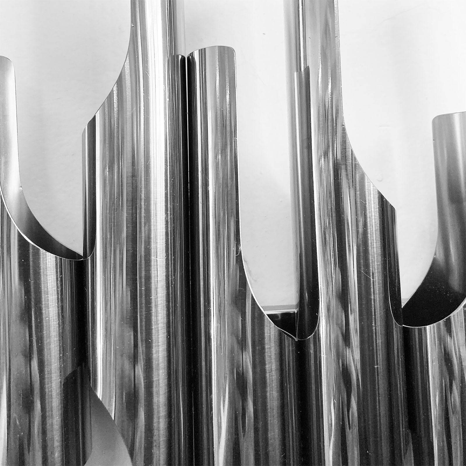 Silver Tubes Handcrafted Stainless Steel Artwork Bg2020012 -  Artwork | عمل فني مصنوع يدويًا من الفولاذ المقاوم للصدأ - ebarza Furniture UAE | Shop Modern Furniture in Abu Dhabi & Dubai - مفروشات ايبازرا في الامارات | تسوق اثاث عصري وديكورات مميزة في دبي وابوظبي