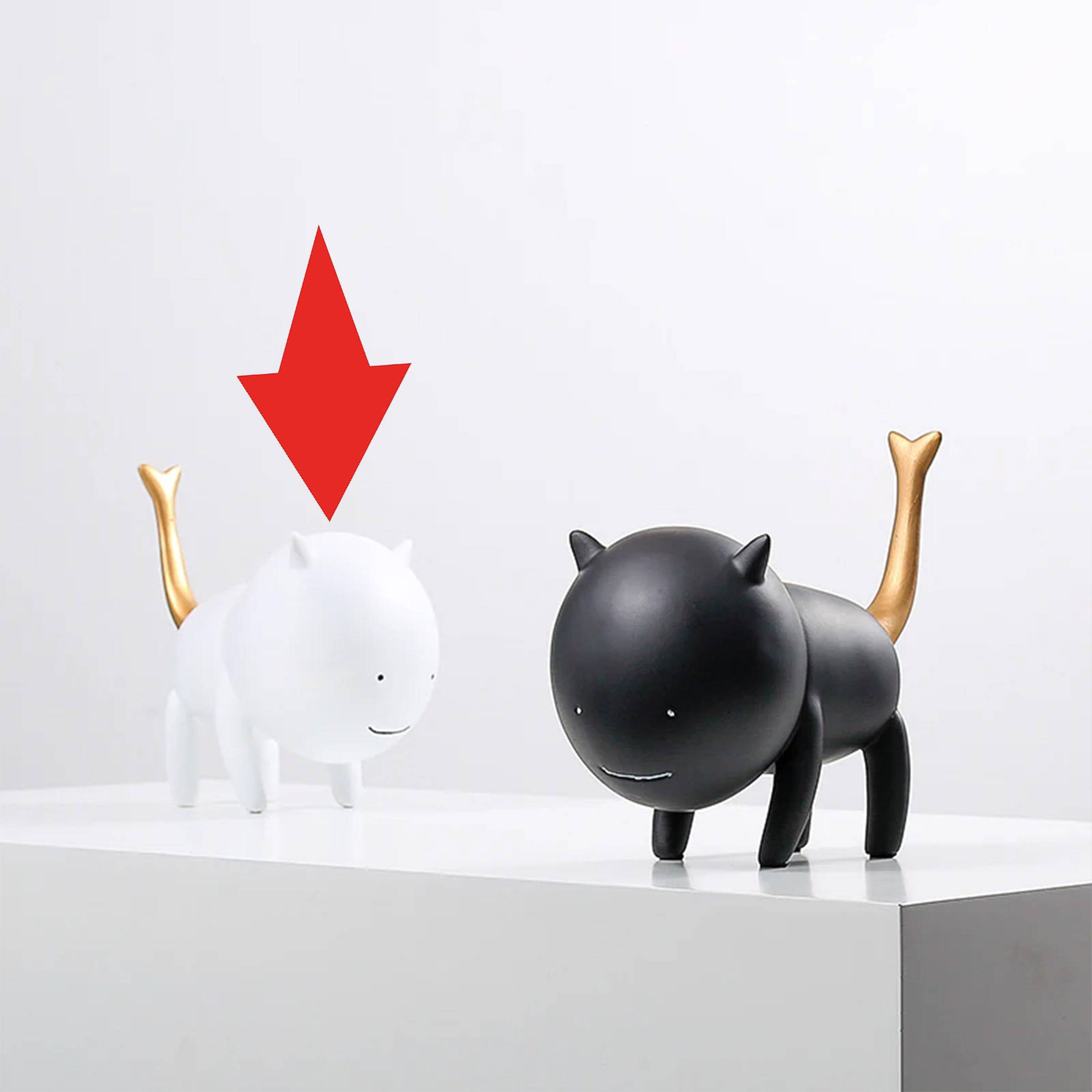 Simulation Cat White Fc-Sz22008A -  Home Decor Figurines | محاكاة القط الأبيض - ebarza Furniture UAE | Shop Modern Furniture in Abu Dhabi & Dubai - مفروشات ايبازرا في الامارات | تسوق اثاث عصري وديكورات مميزة في دبي وابوظبي