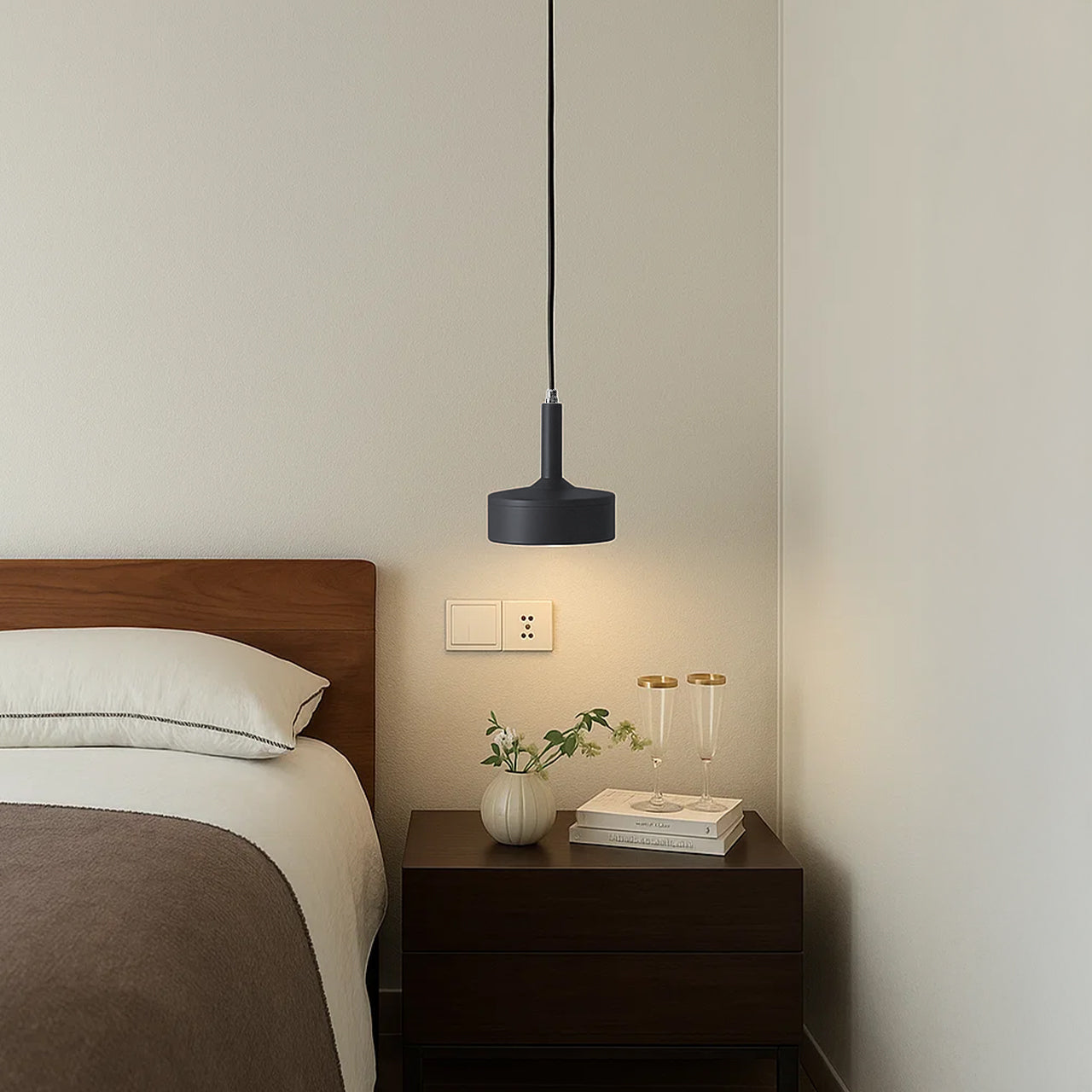 SkyNest Pendant Lamp LWD538 Shiny Dark Grey -  Pendant Lamps - ebarza Furniture UAE | Shop Modern Furniture in Abu Dhabi & Dubai - مفروشات ايبازرا في الامارات | تسوق اثاث عصري وديكورات مميزة في دبي وابوظبي