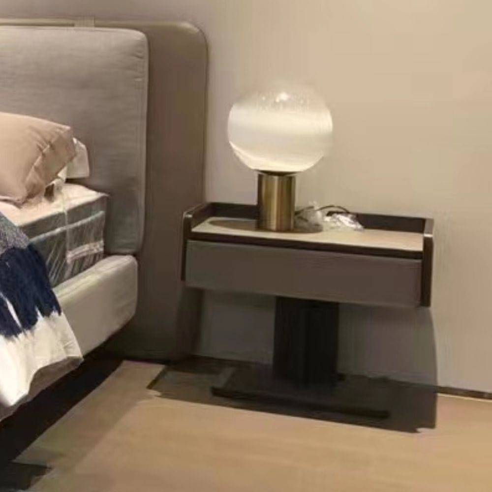 Pre Order 15 Days Delivery - Sleek Bedside Table Ba-028A -  Side Tables | الطلب المسبق التسليم خلال 45 يومًا - طاولة سرير أنيقة - ebarza Furniture UAE | Shop Modern Furniture in Abu Dhabi & Dubai - مفروشات ايبازرا في الامارات | تسوق اثاث عصري وديكورات مميزة في دبي وابوظبي