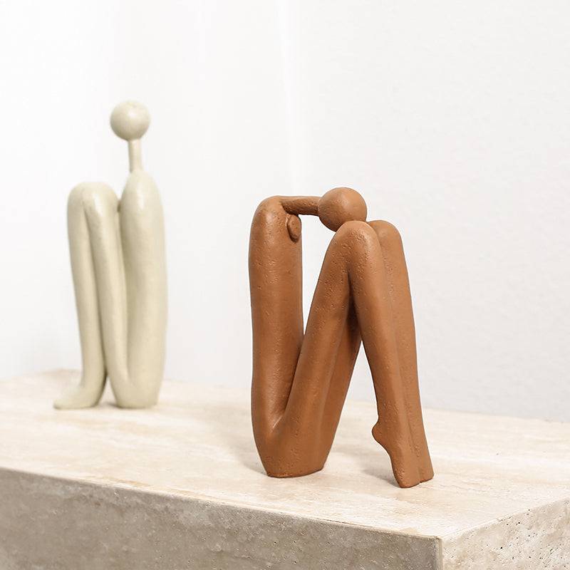 Soft Man Ornament Beige Fc-Sz2190A -  Home Decor Figurines | ديكور الرجل الناعم باللون البيج - ebarza Furniture UAE | Shop Modern Furniture in Abu Dhabi & Dubai - مفروشات ايبازرا في الامارات | تسوق اثاث عصري وديكورات مميزة في دبي وابوظبي