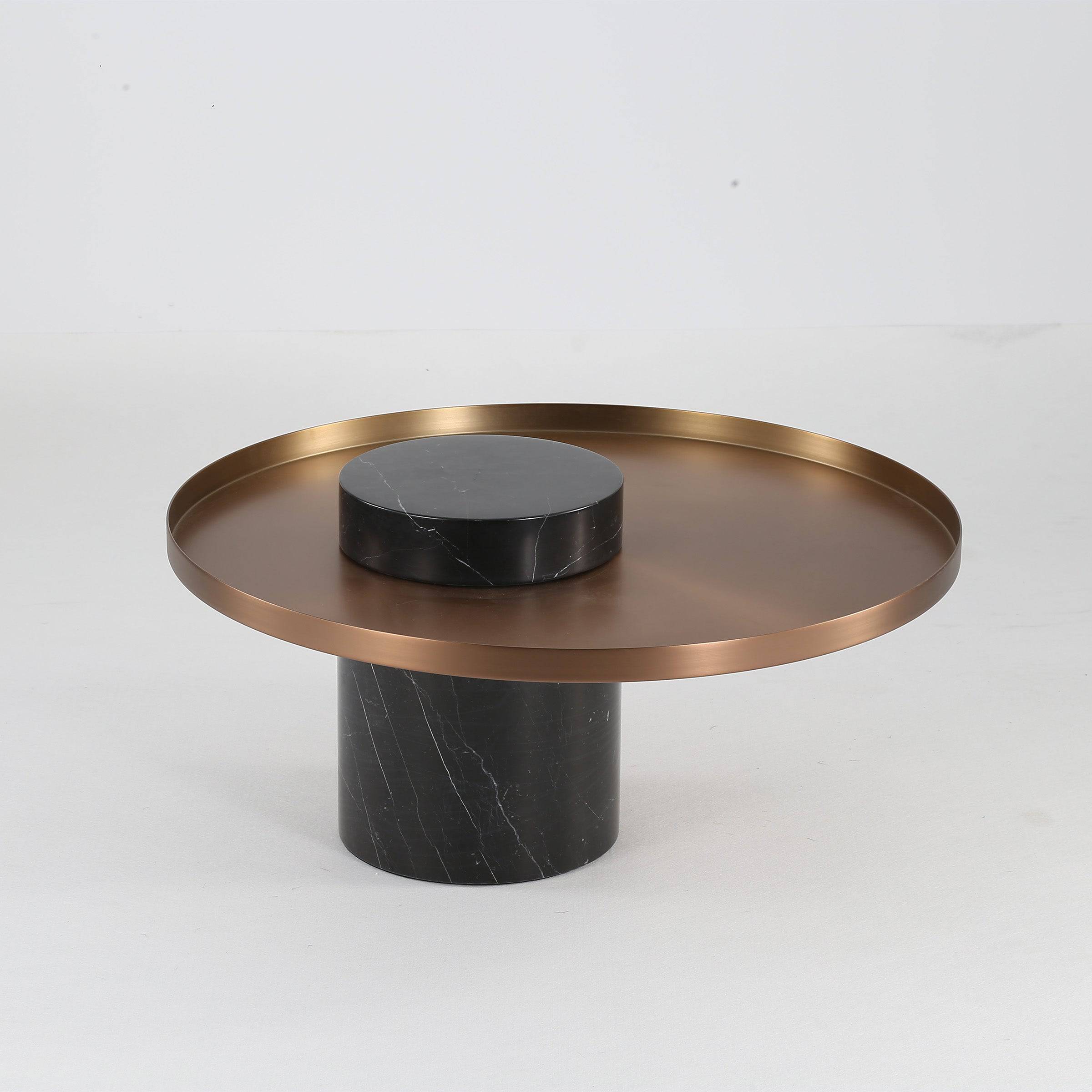 Solid Black Marble Side Table  St8699-70 -  Side Tables - ebarza Furniture UAE | Shop Modern Furniture in Abu Dhabi & Dubai - مفروشات ايبازرا في الامارات | تسوق اثاث عصري وديكورات مميزة في دبي وابوظبي