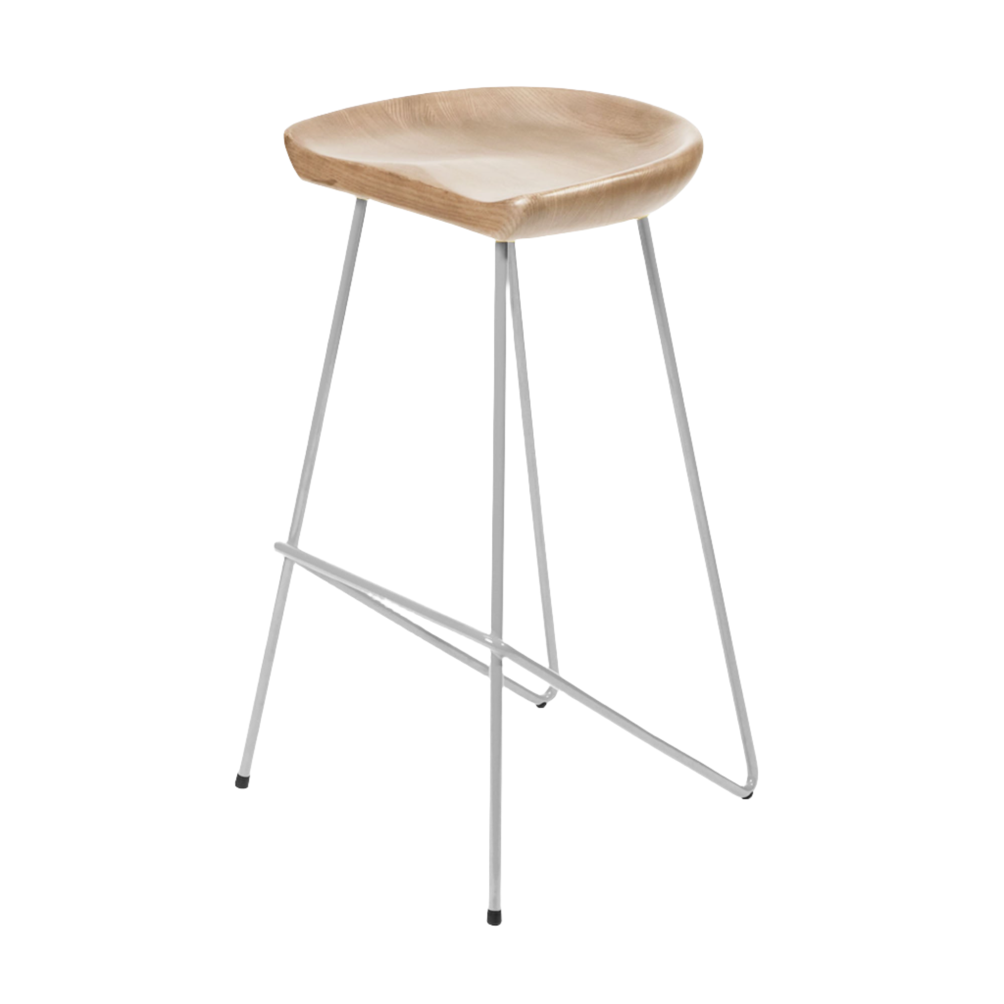 Solid Wood Bar Stool Ws-034E-W-Leg -  Bar Stools - ebarza Furniture UAE | Shop Modern Furniture in Abu Dhabi & Dubai - مفروشات ايبازرا في الامارات | تسوق اثاث عصري وديكورات مميزة في دبي وابوظبي