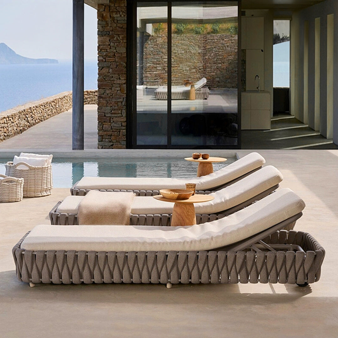 Spaghetti Sun Lounger With Wheels - AS5795A59ROP -  Sunloungers - ebarza Furniture UAE | Shop Modern Furniture in Abu Dhabi & Dubai - مفروشات ايبازرا في الامارات | تسوق اثاث عصري وديكورات مميزة في دبي وابوظبي