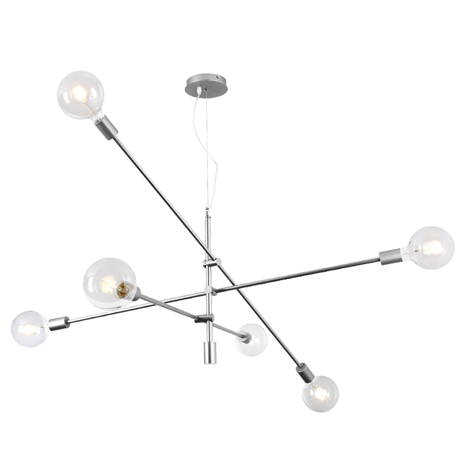 Spider 6 Heads Pendant Lamp Cy-Dd-1111-Ch -  Pendant Lamps - ebarza Furniture UAE | Shop Modern Furniture in Abu Dhabi & Dubai - مفروشات ايبازرا في الامارات | تسوق اثاث عصري وديكورات مميزة في دبي وابوظبي