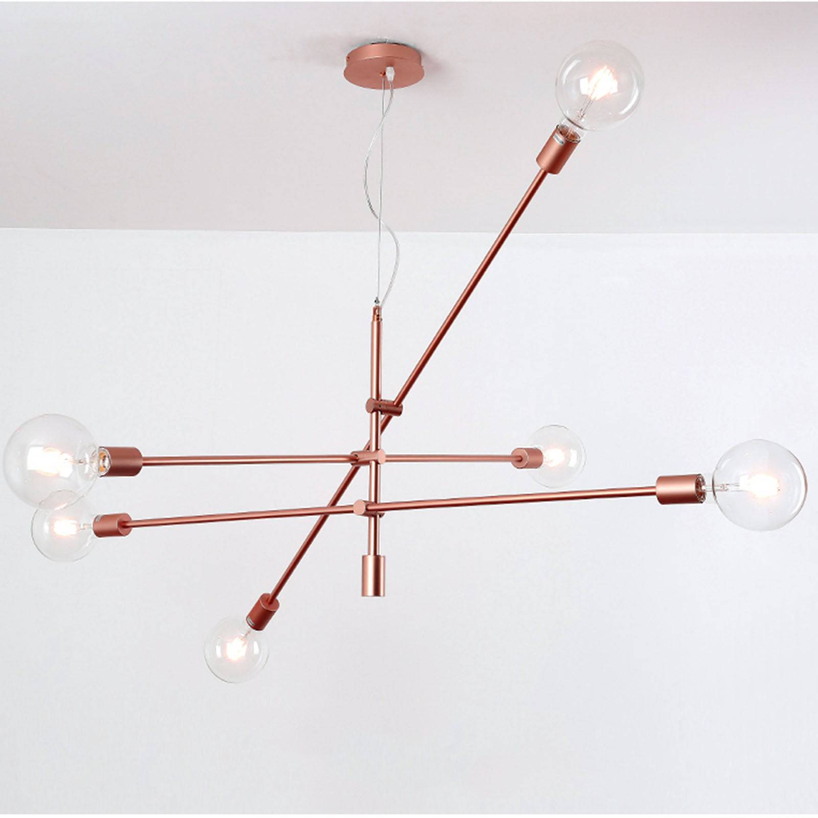 Spider 6 Heads Pendant Lamp Cy-Dd-1111-Rg -  Pendant Lamps - ebarza Furniture UAE | Shop Modern Furniture in Abu Dhabi & Dubai - مفروشات ايبازرا في الامارات | تسوق اثاث عصري وديكورات مميزة في دبي وابوظبي