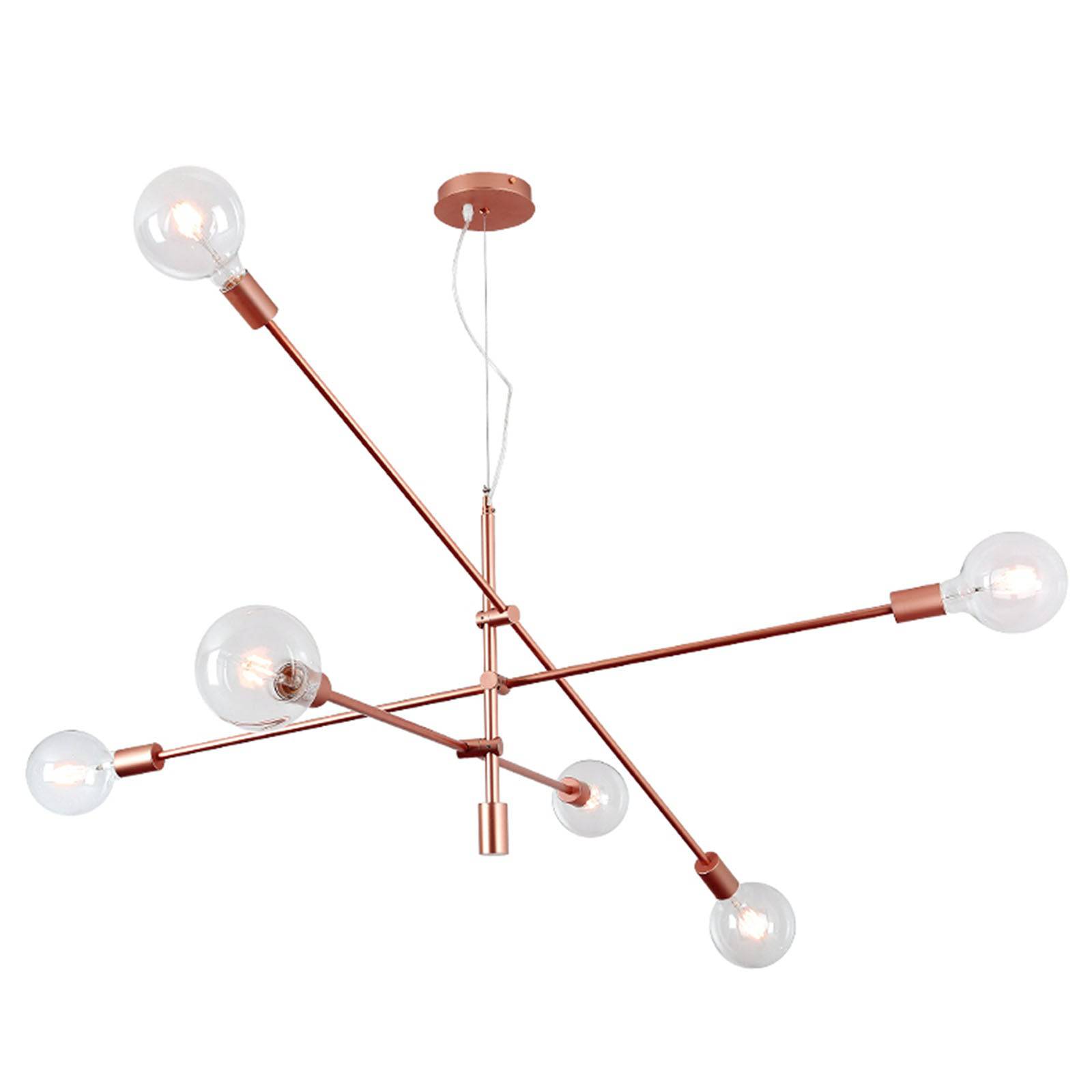 Spider 6 Heads Pendant Lamp Cy-Dd-1111-Rg -  Pendant Lamps - ebarza Furniture UAE | Shop Modern Furniture in Abu Dhabi & Dubai - مفروشات ايبازرا في الامارات | تسوق اثاث عصري وديكورات مميزة في دبي وابوظبي