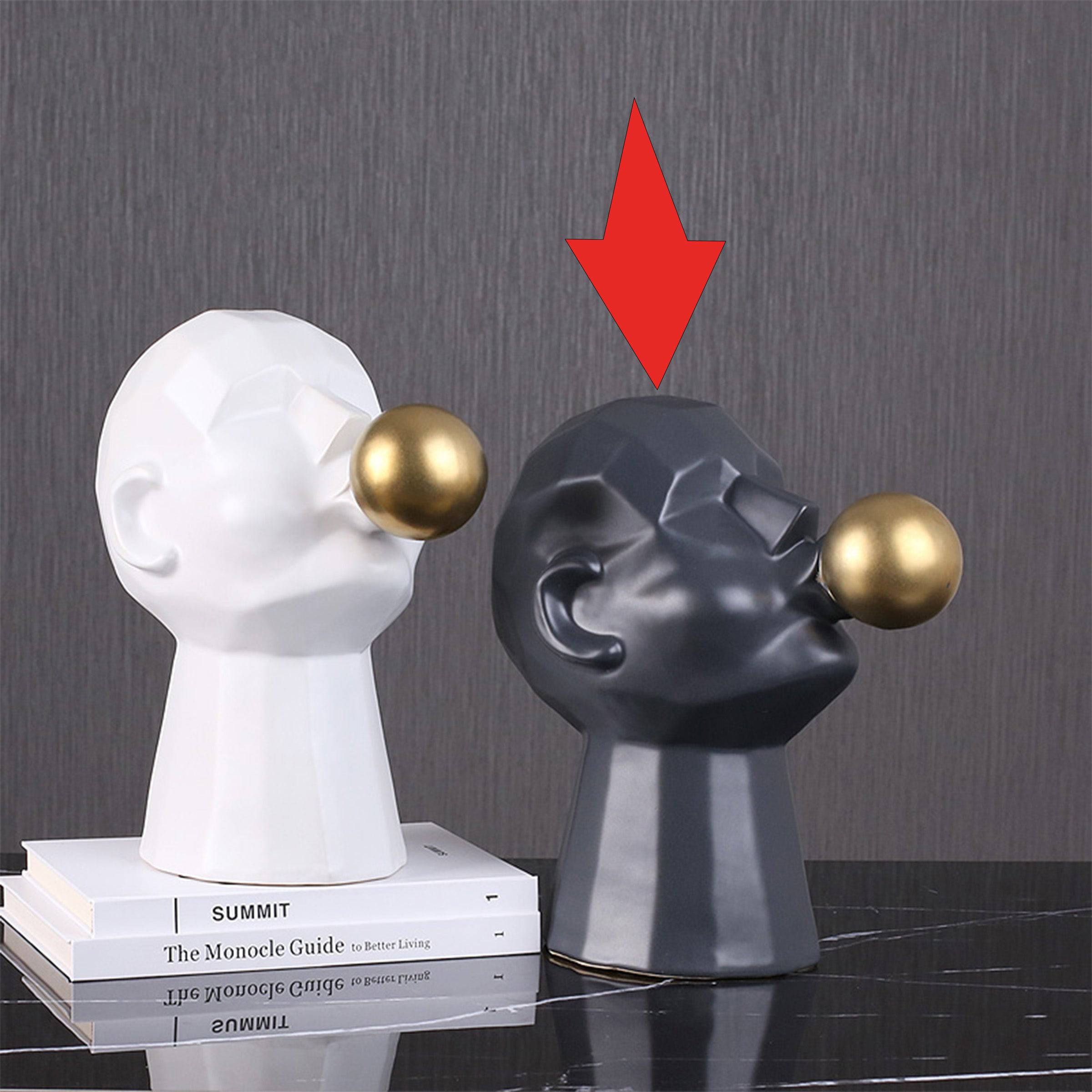 Spit Bubbles Decoration-Black Fa-D2043B -  Home Decor Figurines | مجردة رجل مهمل - ebarza Furniture UAE | Shop Modern Furniture in Abu Dhabi & Dubai - مفروشات ايبازرا في الامارات | تسوق اثاث عصري وديكورات مميزة في دبي وابوظبي