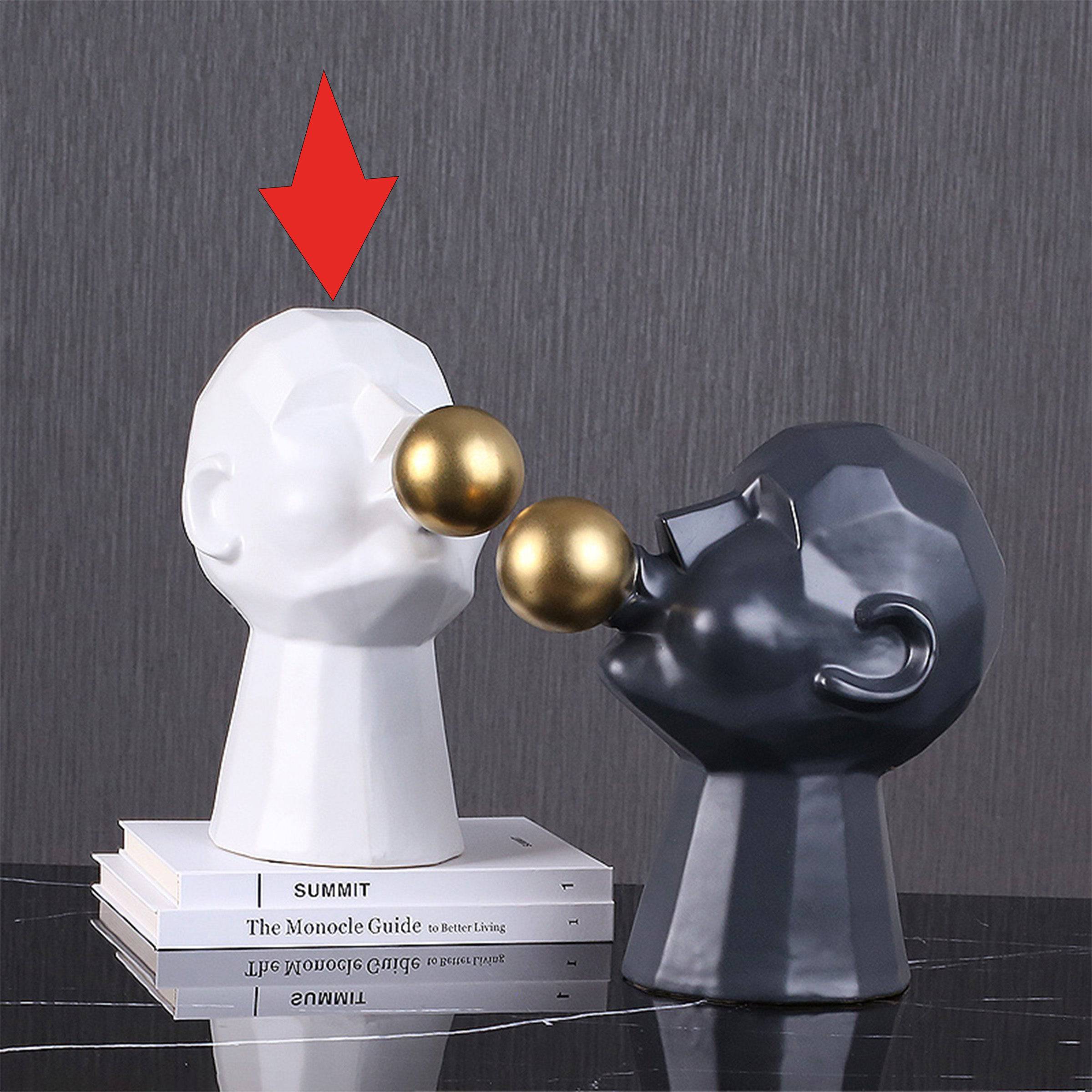 Spit Bubbles Decoration-White Fa-D2043A -  Home Decor Figurines | زخرفةرجل الفقاعات - أبيض - ebarza Furniture UAE | Shop Modern Furniture in Abu Dhabi & Dubai - مفروشات ايبازرا في الامارات | تسوق اثاث عصري وديكورات مميزة في دبي وابوظبي