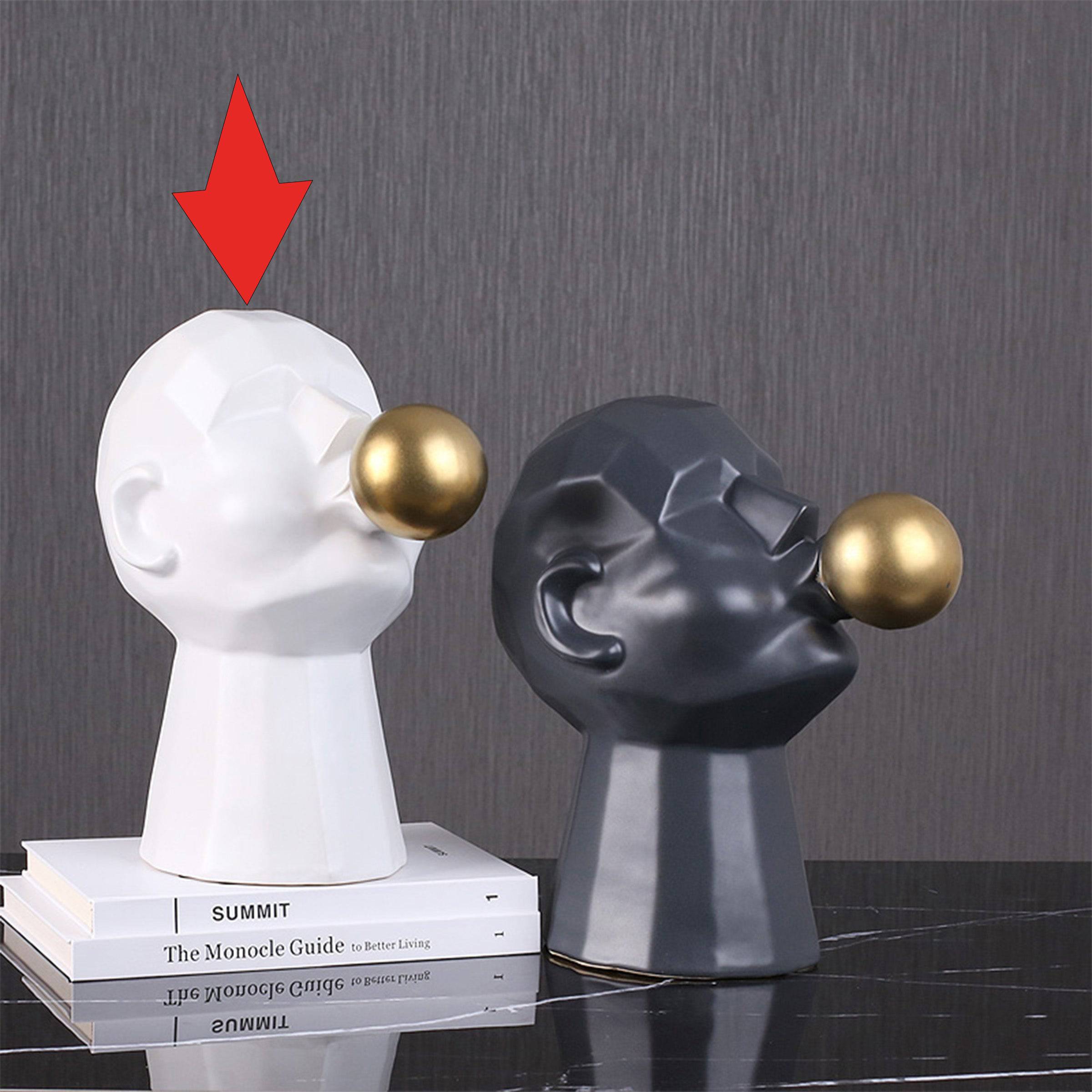 Spit Bubbles Decoration-White Fa-D2043A -  Home Decor Figurines | زخرفةرجل الفقاعات - أبيض - ebarza Furniture UAE | Shop Modern Furniture in Abu Dhabi & Dubai - مفروشات ايبازرا في الامارات | تسوق اثاث عصري وديكورات مميزة في دبي وابوظبي