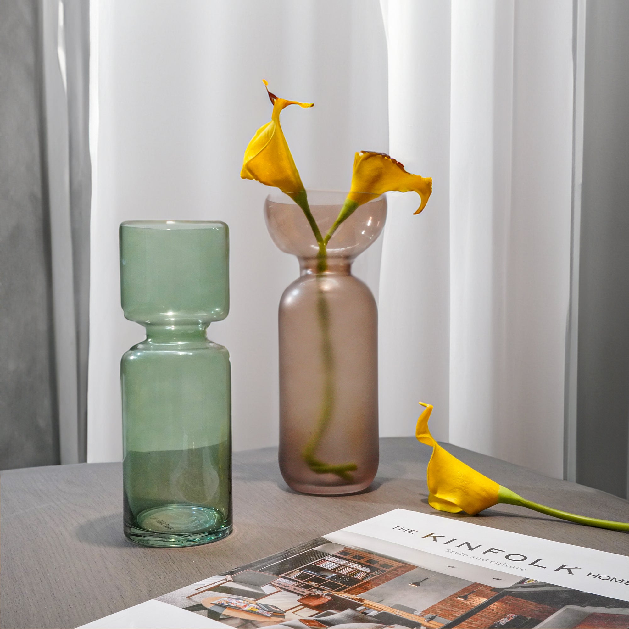 Sprayed Coffee Vase  23F117C -  Vases - ebarza Furniture UAE | Shop Modern Furniture in Abu Dhabi & Dubai - مفروشات ايبازرا في الامارات | تسوق اثاث عصري وديكورات مميزة في دبي وابوظبي