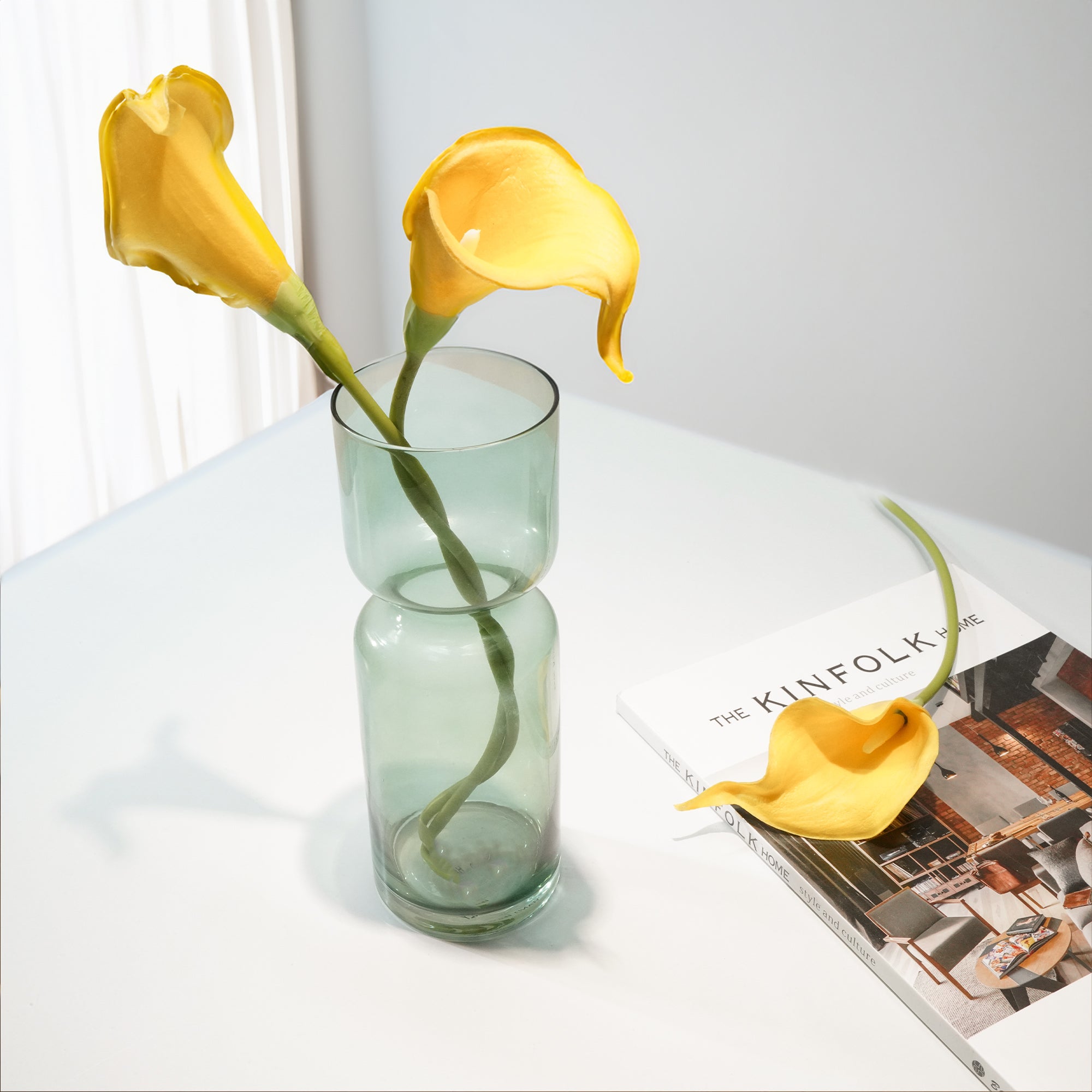 Sprayed Green Vase 23F117A -  Vases - ebarza Furniture UAE | Shop Modern Furniture in Abu Dhabi & Dubai - مفروشات ايبازرا في الامارات | تسوق اثاث عصري وديكورات مميزة في دبي وابوظبي