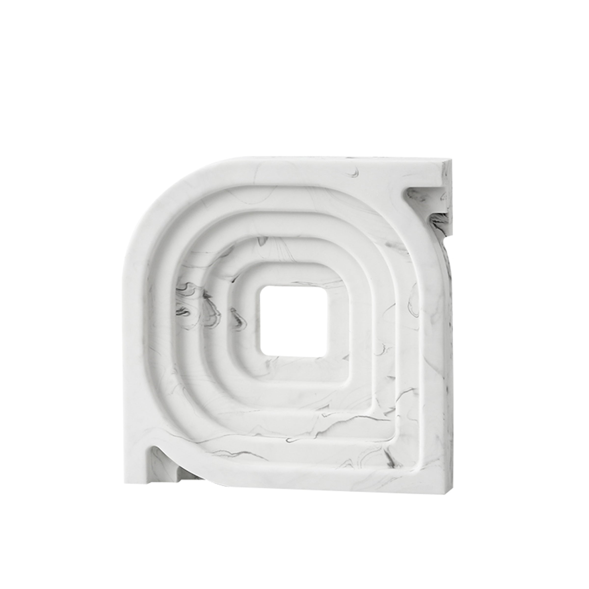 Square And Round Corner Ornaments White Fc-Sz21105B -  Home Decor Figurines | ديكور زوايا مربعة ومستديرة بيضاء - ebarza Furniture UAE | Shop Modern Furniture in Abu Dhabi & Dubai - مفروشات ايبازرا في الامارات | تسوق اثاث عصري وديكورات مميزة في دبي وابوظبي