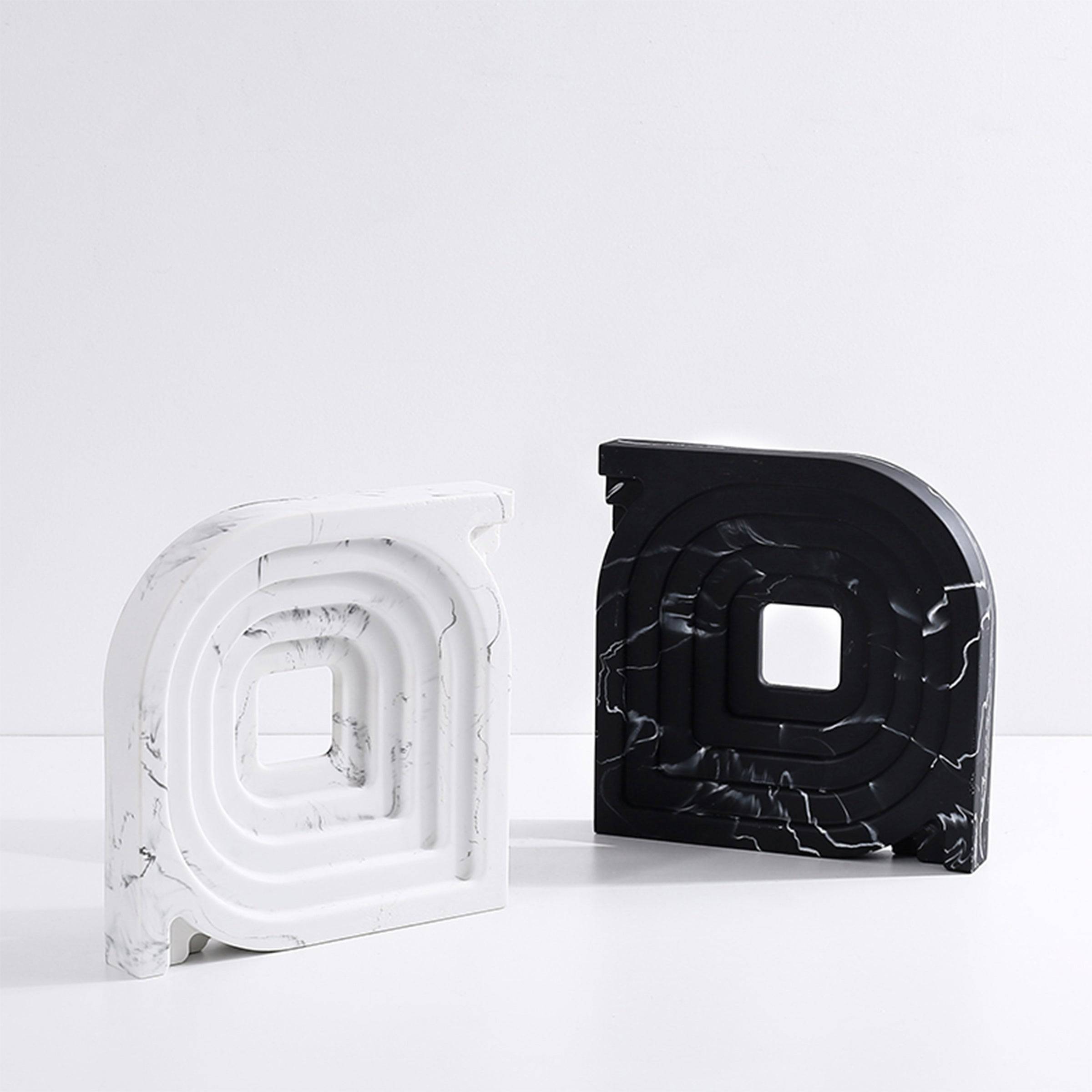 Square And Round Corner Ornaments White Fc-Sz21105B -  Home Decor Figurines | ديكور زوايا مربعة ومستديرة بيضاء - ebarza Furniture UAE | Shop Modern Furniture in Abu Dhabi & Dubai - مفروشات ايبازرا في الامارات | تسوق اثاث عصري وديكورات مميزة في دبي وابوظبي