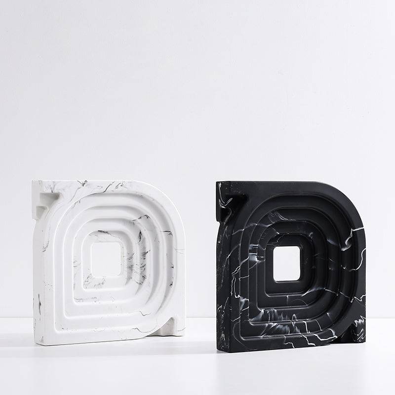 Square And Round Corner Ornaments White Fc-Sz21105B -  Home Decor Figurines | ديكور زوايا مربعة ومستديرة بيضاء - ebarza Furniture UAE | Shop Modern Furniture in Abu Dhabi & Dubai - مفروشات ايبازرا في الامارات | تسوق اثاث عصري وديكورات مميزة في دبي وابوظبي